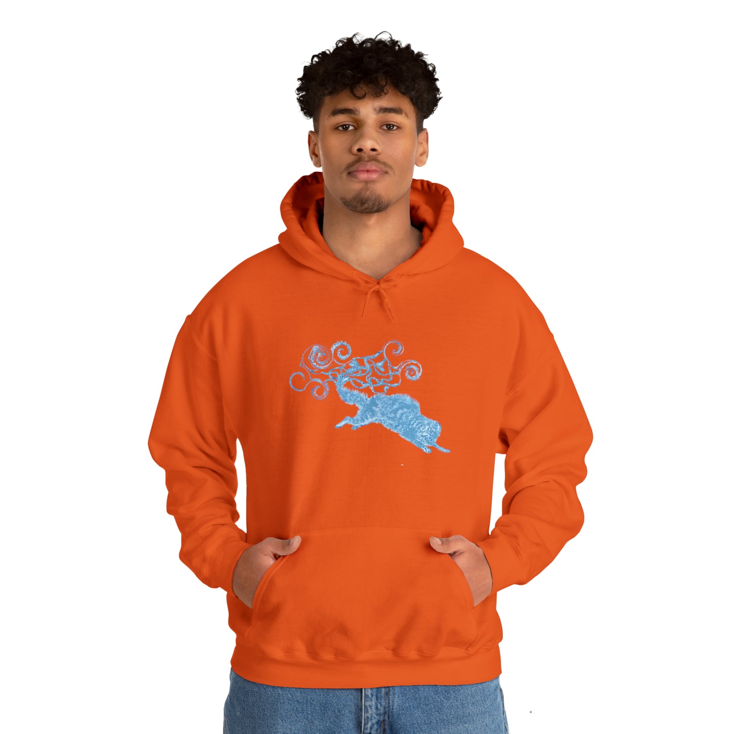 Blue Cat's Tail Art Unisex Heavy Blend™ Hooded Sweatshirt