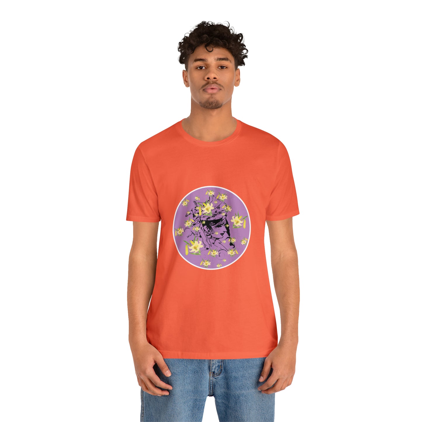 Purple Daffodil Woman Art Unisex Jersey Short Sleeve Tee