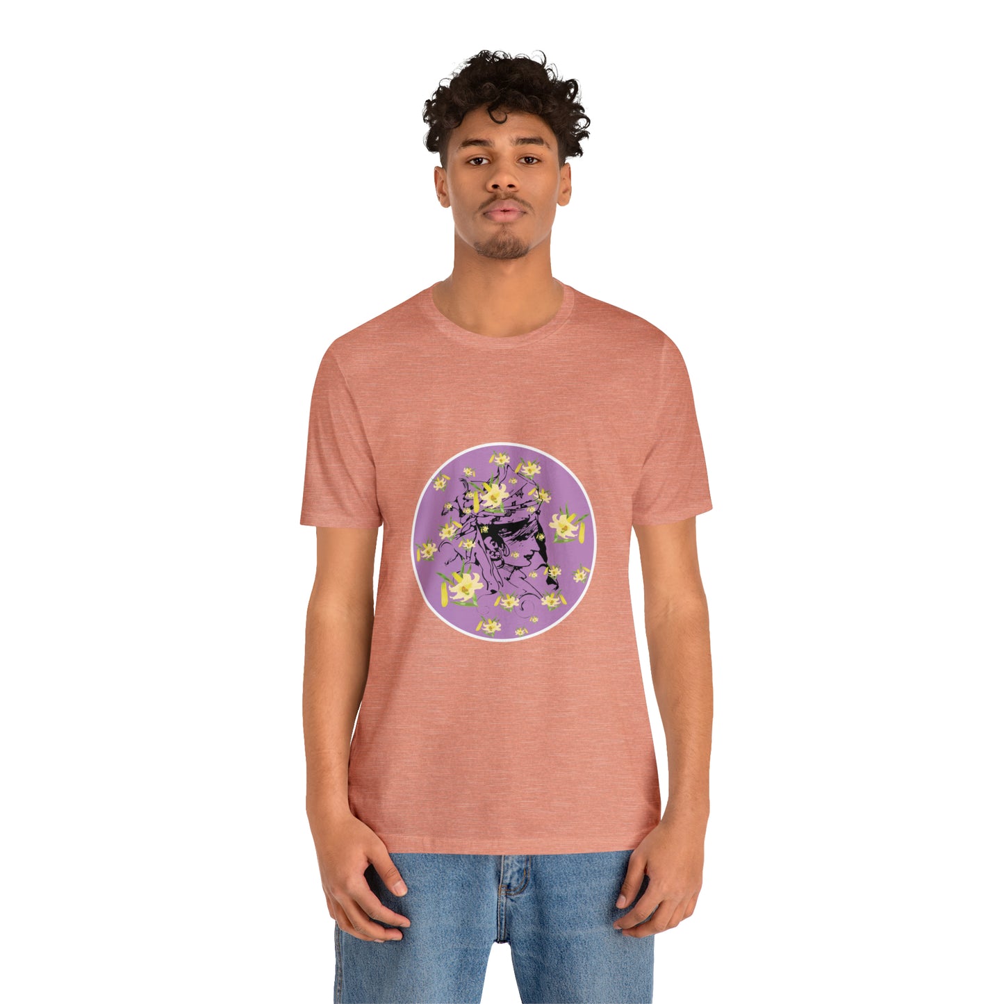 Purple Daffodil Woman Art Unisex Jersey Short Sleeve Tee