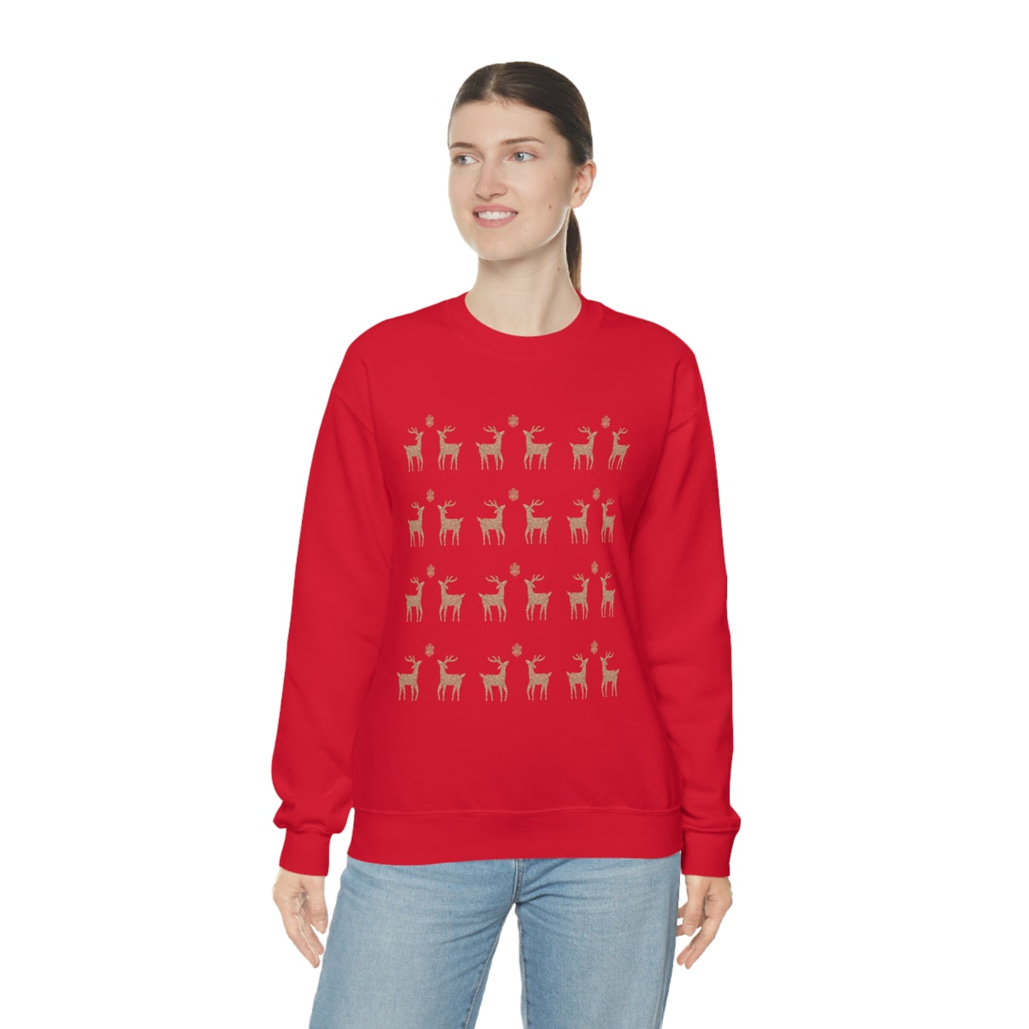 Golden Stag Pattern Unisex Heavy Blend™ Crewneck Sweatshirt