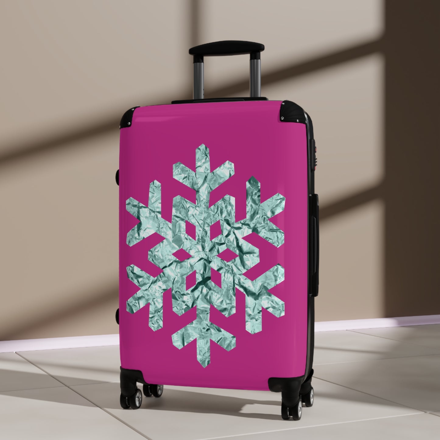 Snowflake Pink Suitcase