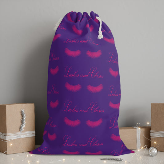 Pink Lashes & Classes Purple Sack