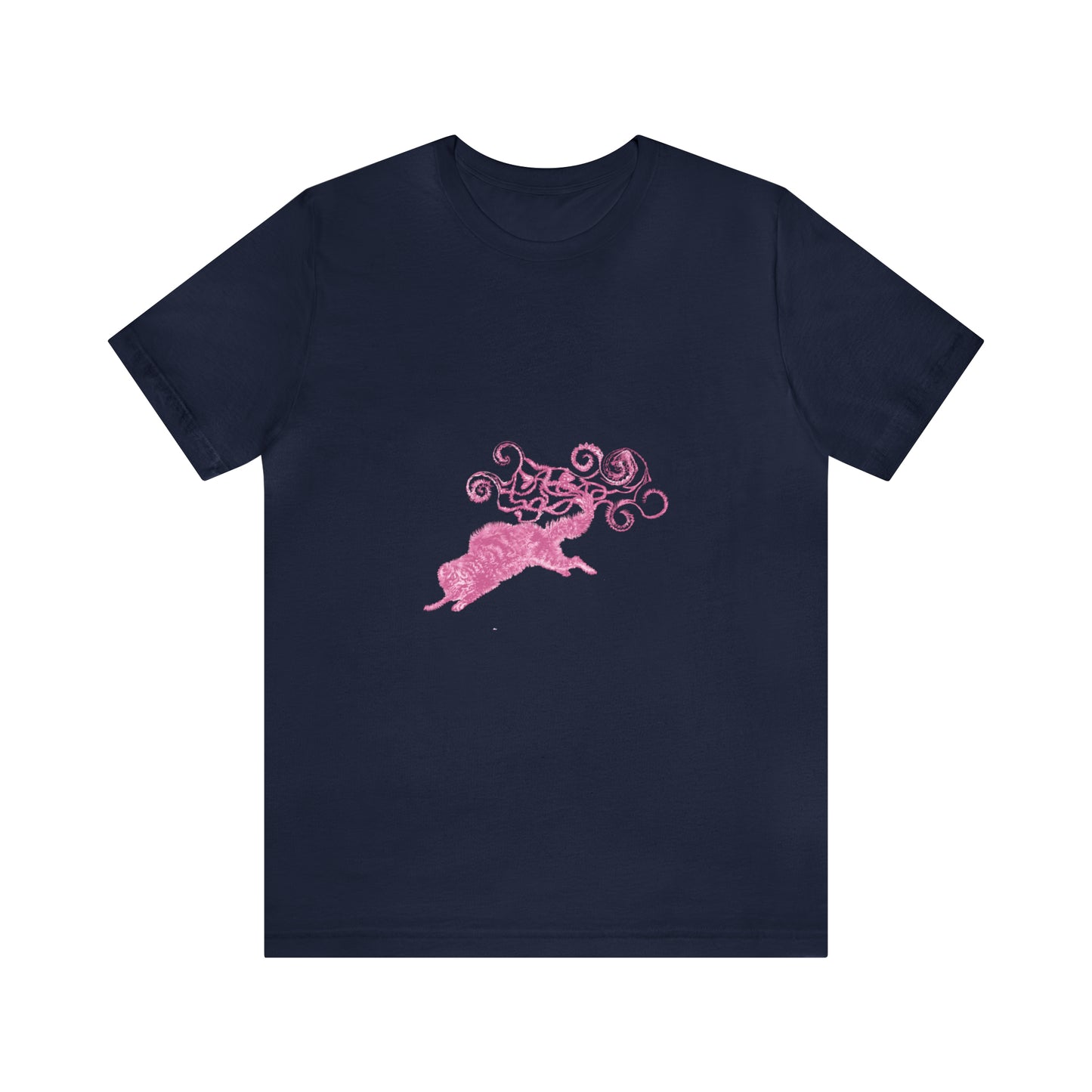 Pink Cat's Tail Art Unisex Jersey Short Sleeve Tee