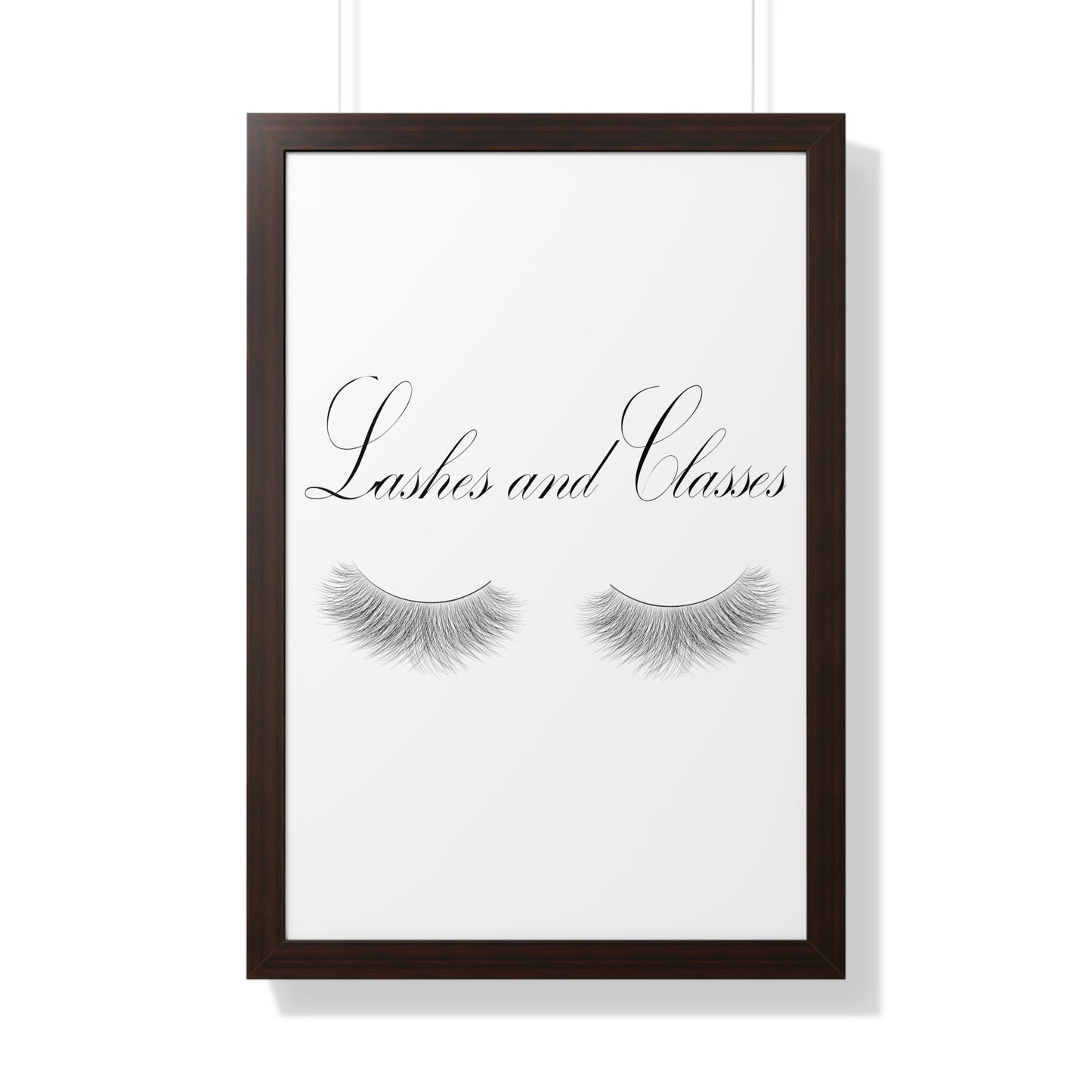 Lashes & Classes Framed Vertical Poster