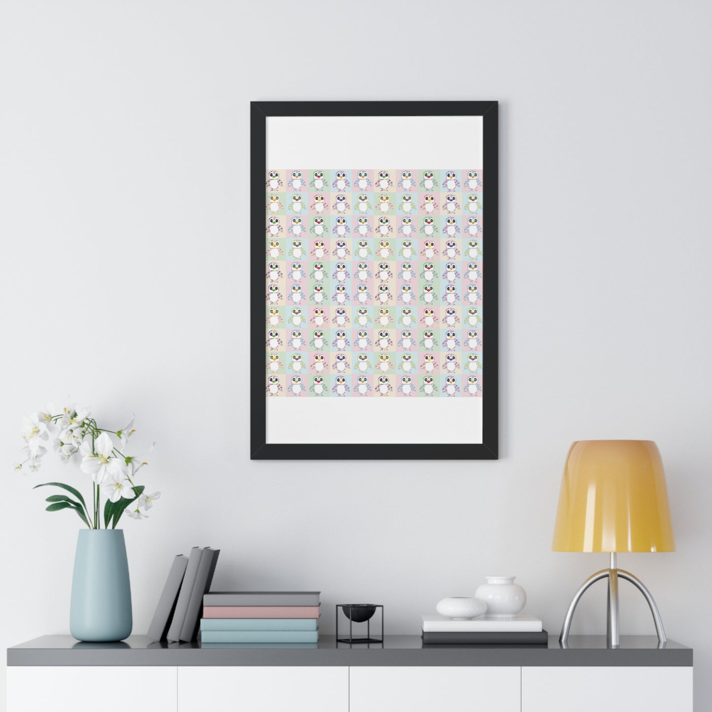 The Penguinies Pop Art Framed Vertical Poster