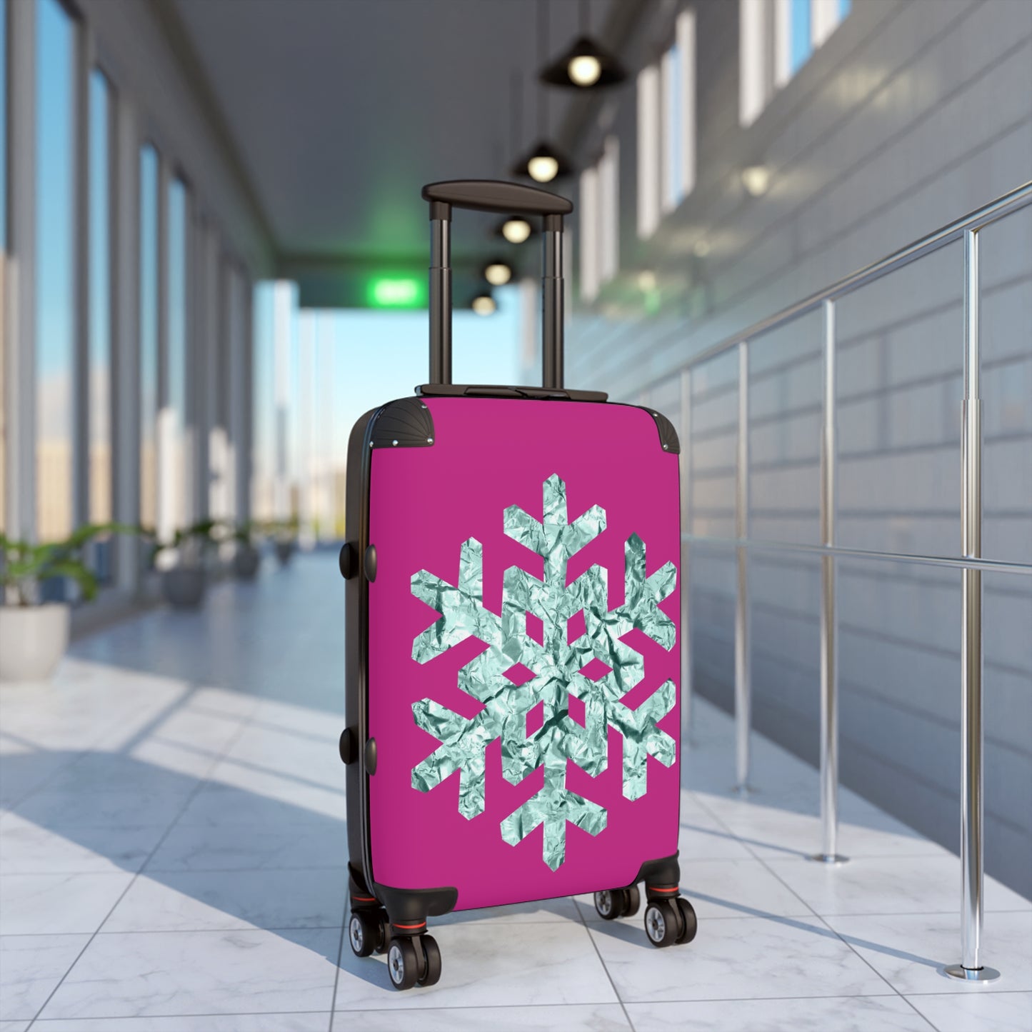 Snowflake Pink Suitcase