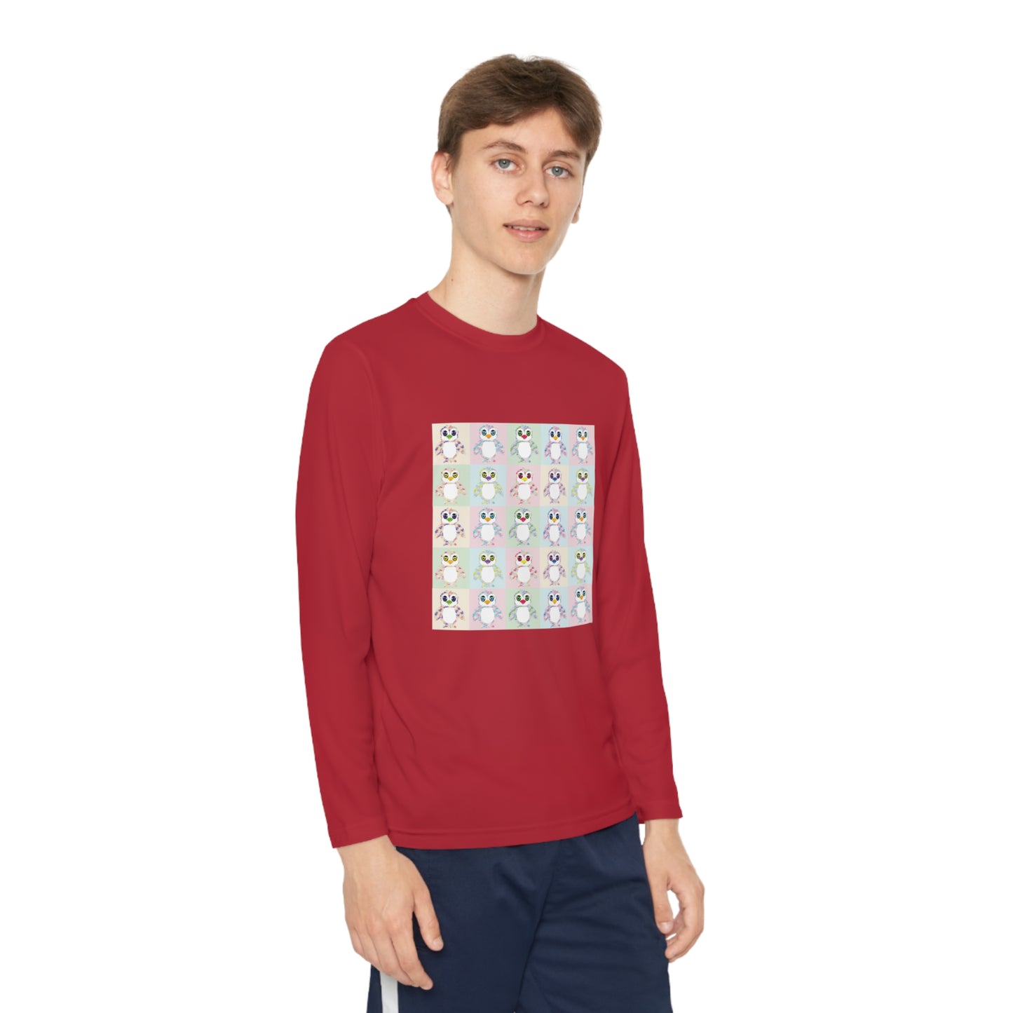 The Penguinies Pop Art Youth Long Sleeve Competitor Tee