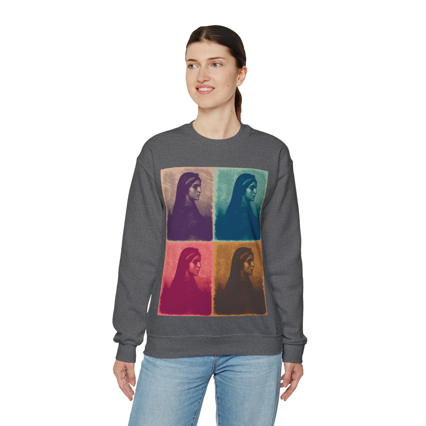 Koptic Woman Art Unisex Heavy Blend Crewneck Sweatshirt