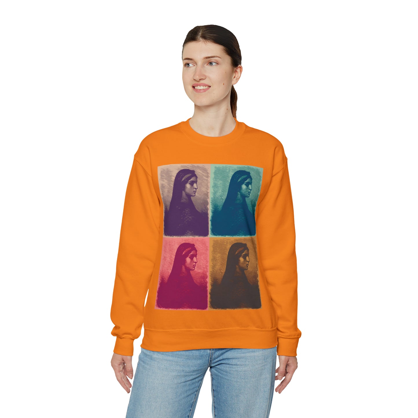 Koptic Woman Art Unisex Heavy Blend Crewneck Sweatshirt