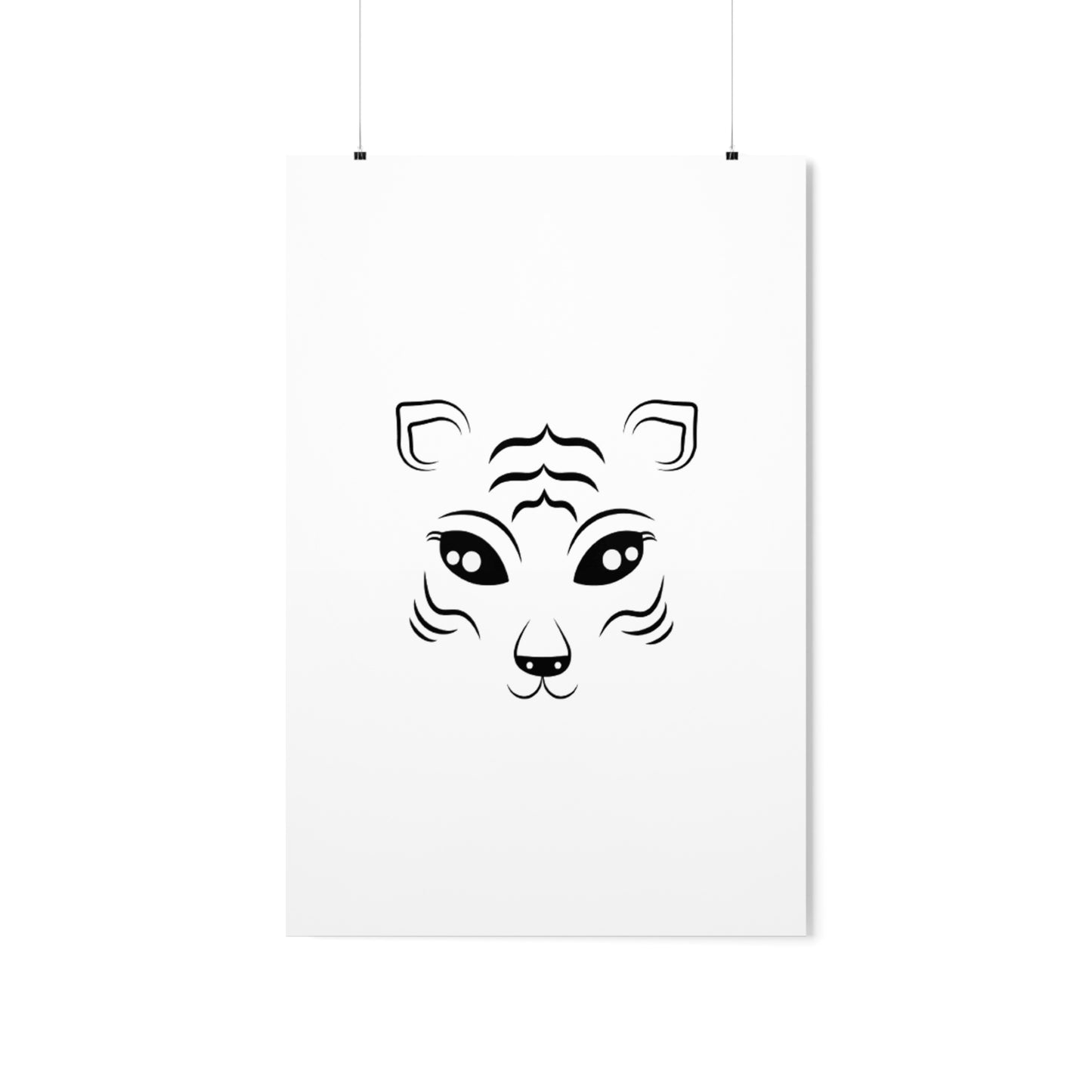 Tiger Face Art Premium Matte Vertical Posters