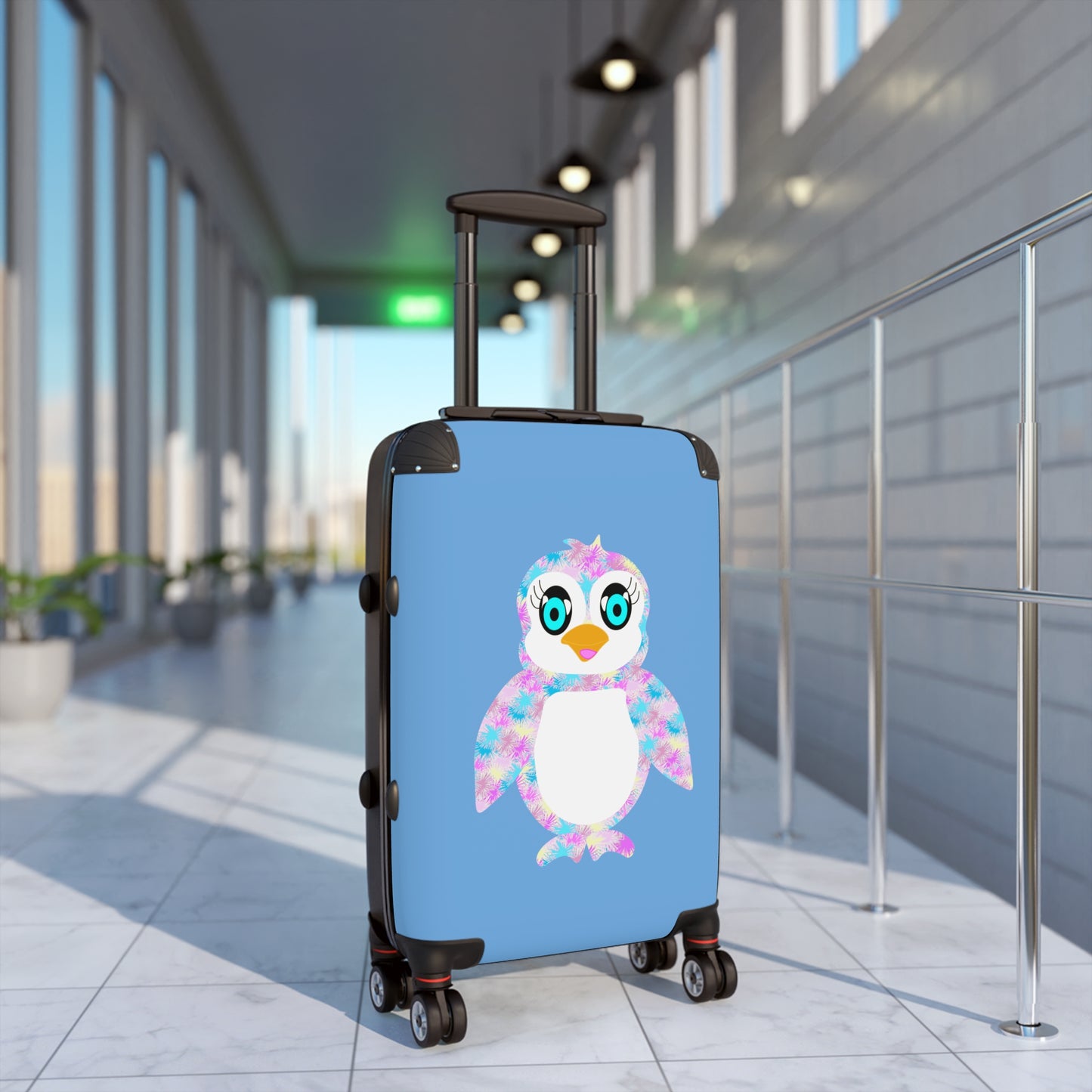 Penguinie Light Blue Suitcase