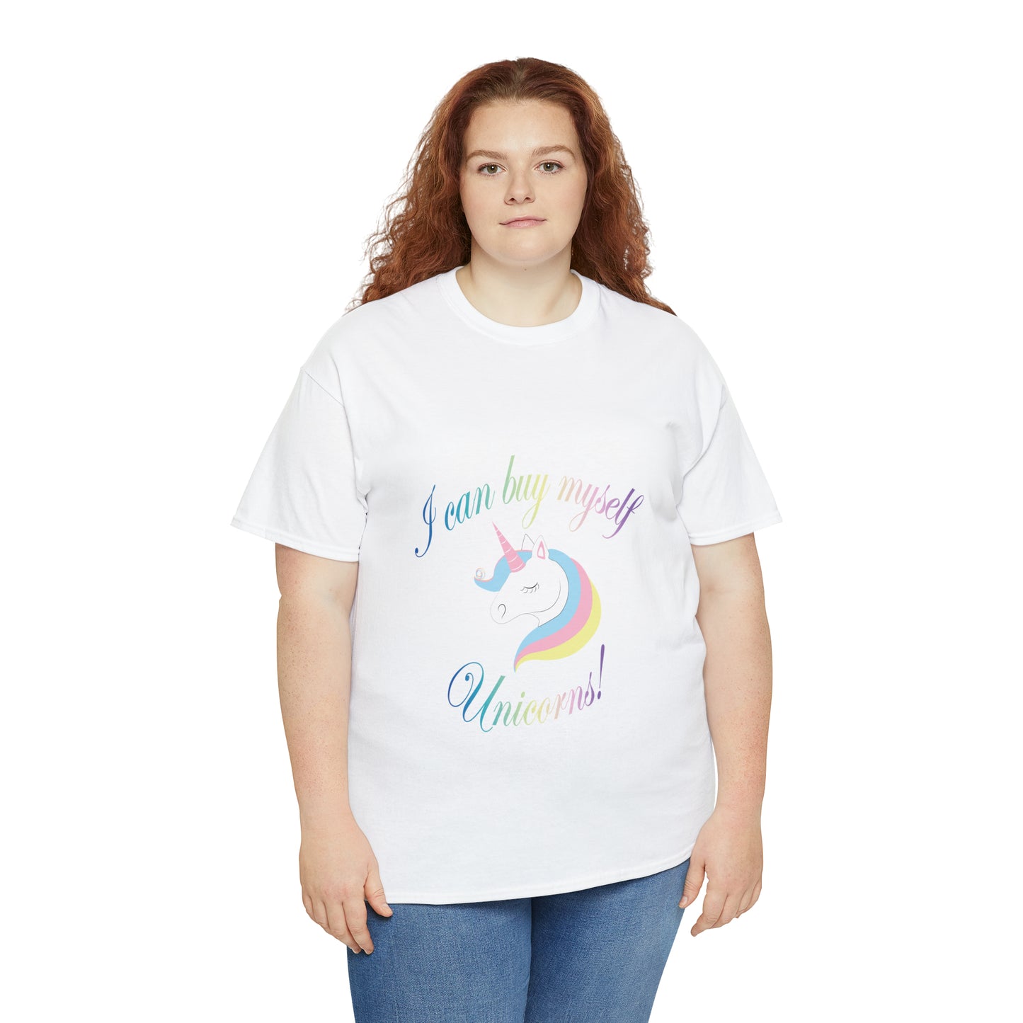 I Can Buy Myself Unicorns! Unisex Heavy Cotton Tee