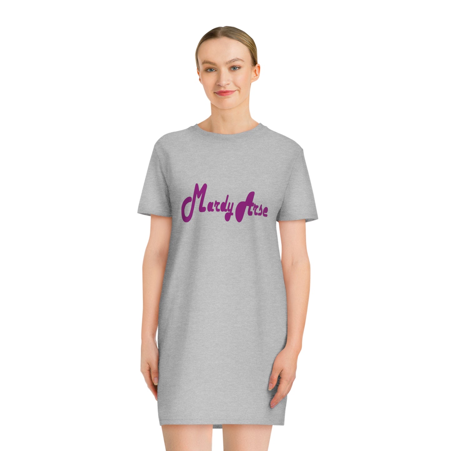 Mardy Arse, Sheffield Dialect Purple Typography Spinner T-Shirt Dress