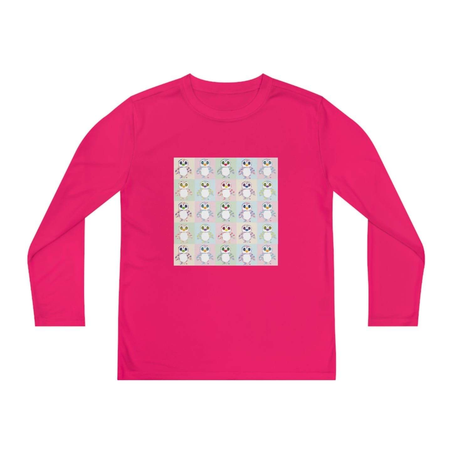 The Penguinies Pop Art Youth Long Sleeve Competitor Tee