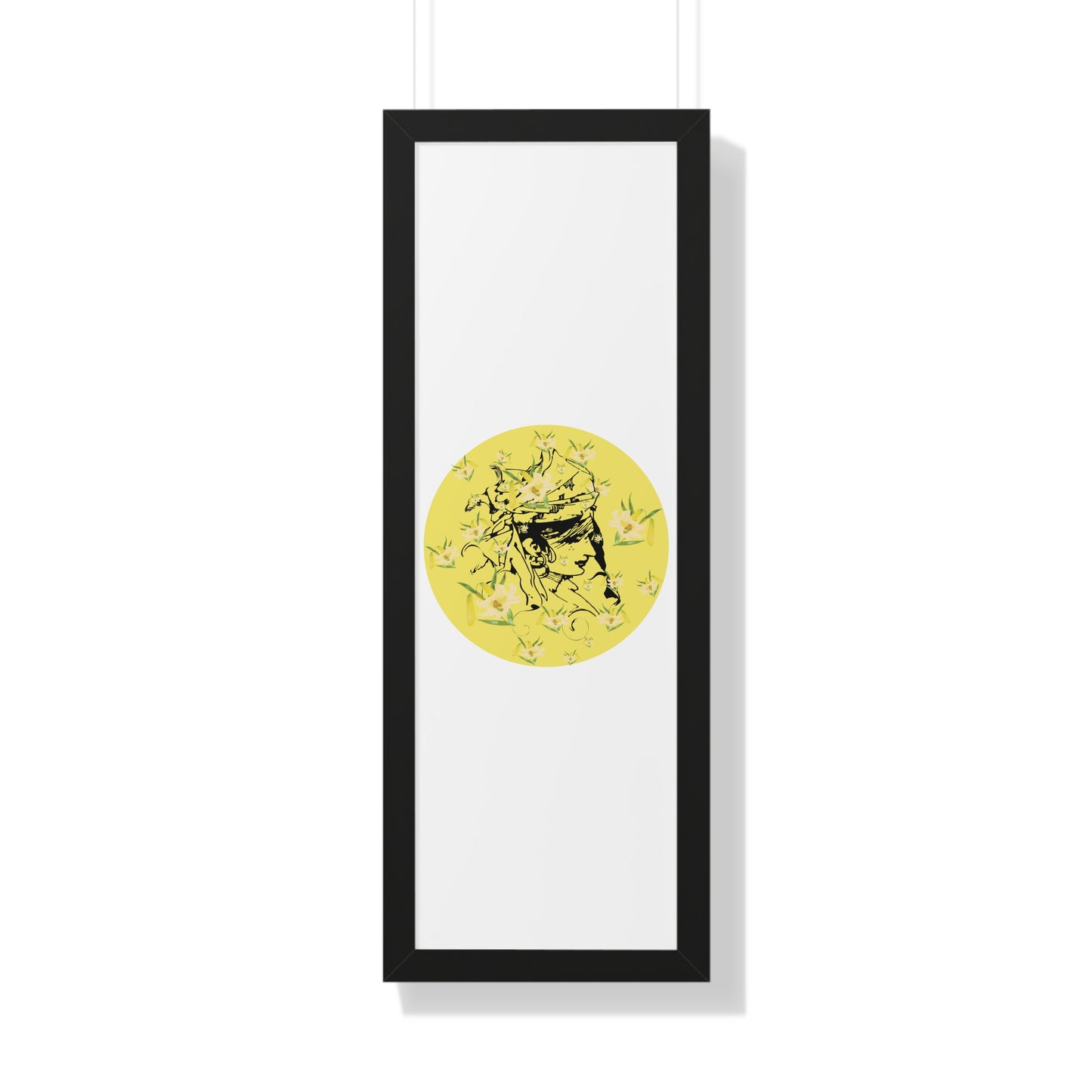 Daffodili Woman Art Framed Vertical Poster