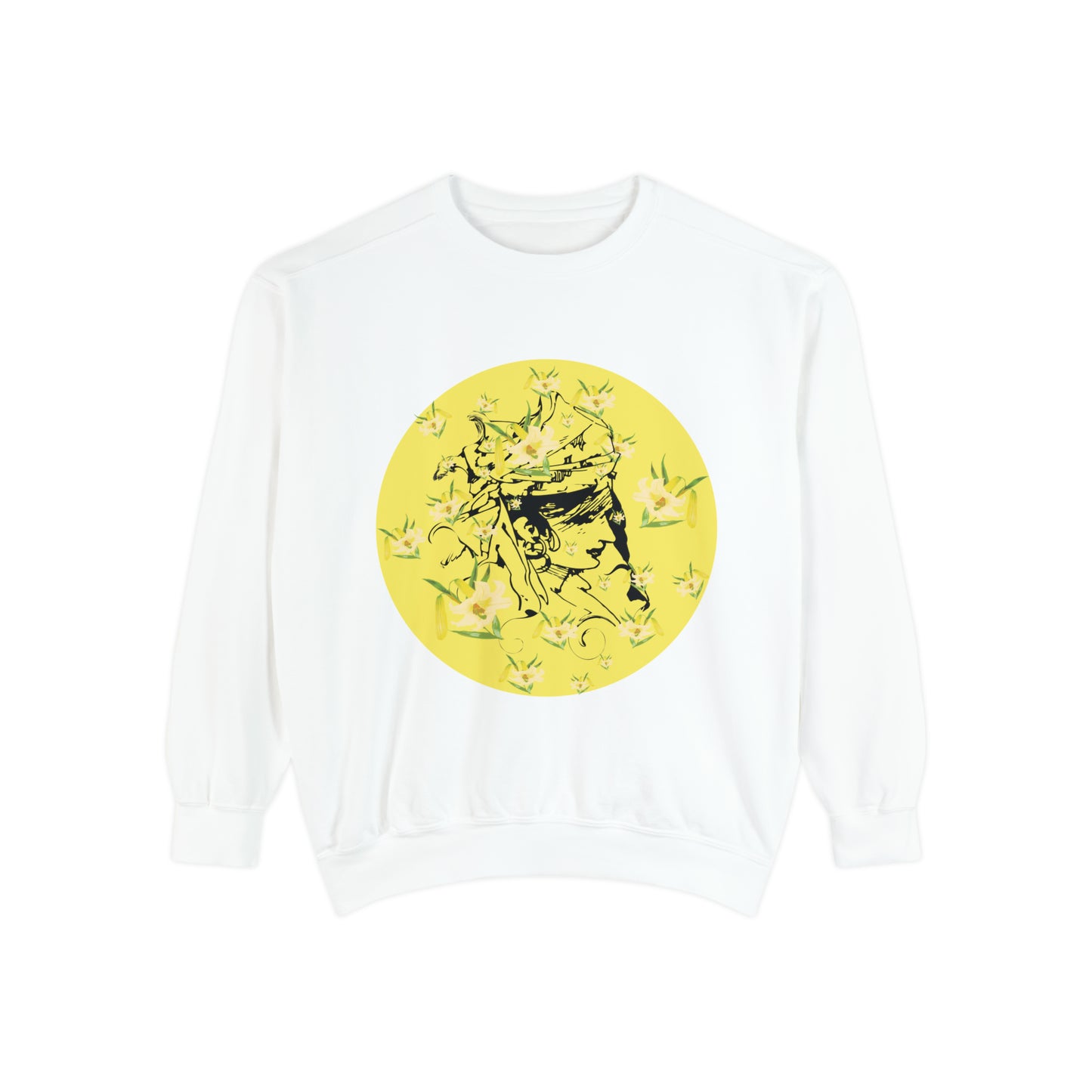 Daffodil Woman Art Unisex Garment-Dyed Sweatshirt