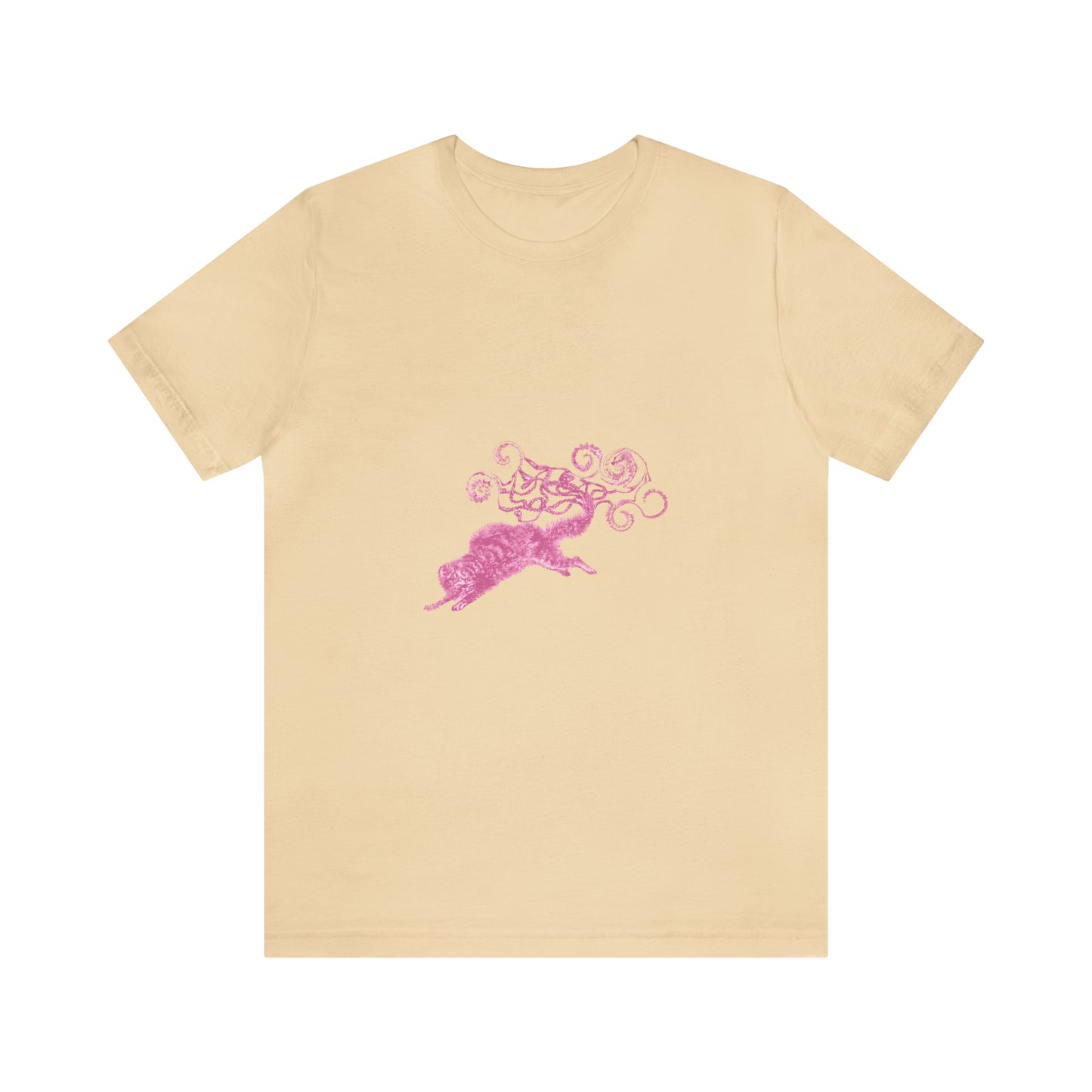 Pink Cat's Tail Art Unisex Jersey Short Sleeve Tee