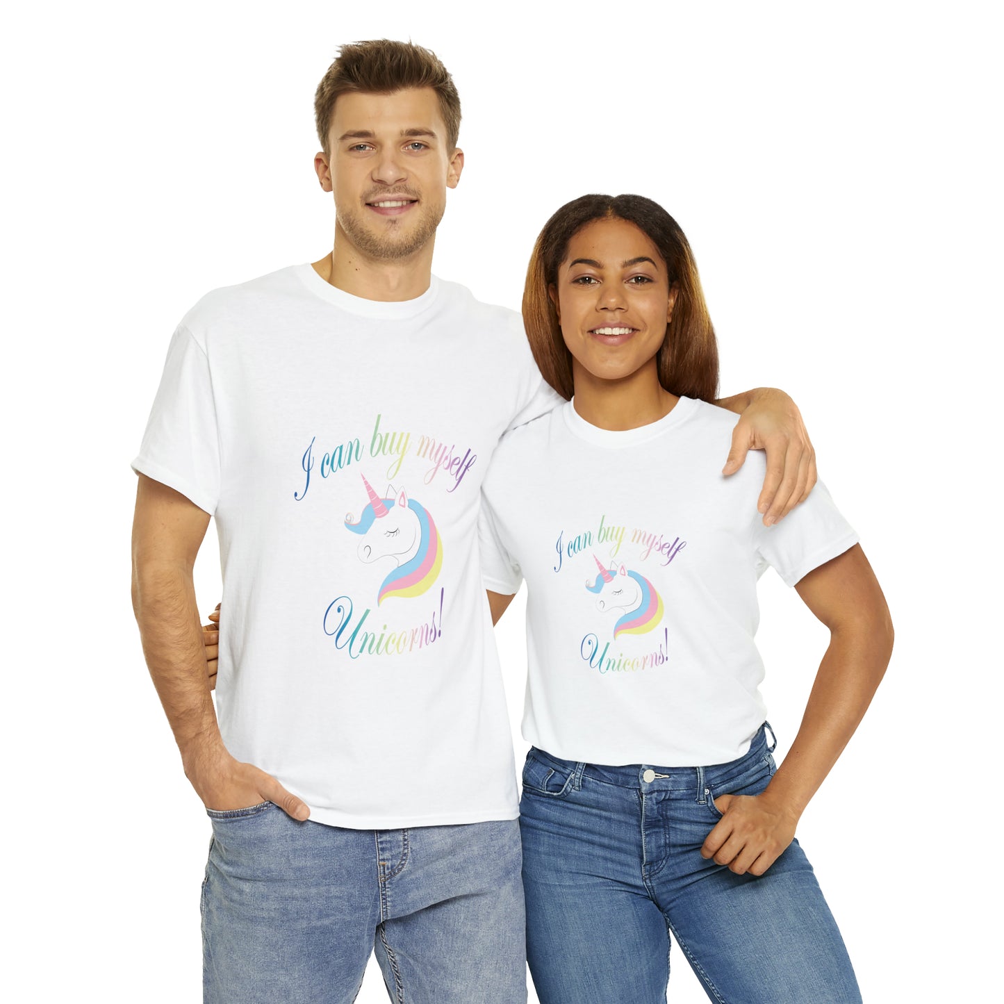 I Can Buy Myself Unicorns! Unisex Heavy Cotton Tee