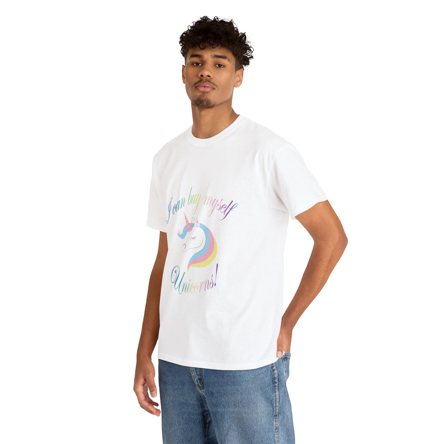 I Can Buy Myself Unicorns! Unisex Heavy Cotton Tee