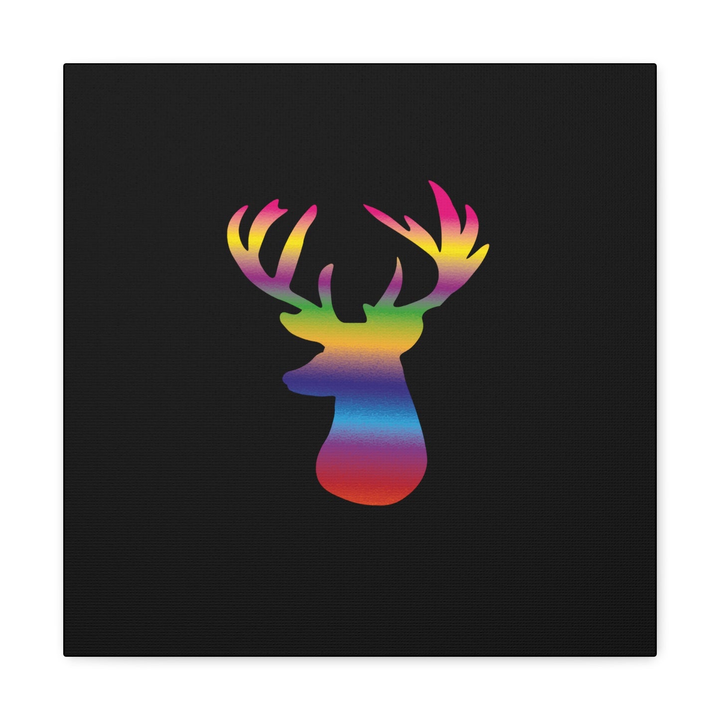 Rainbow Stag Head Canvas Gallery Wraps