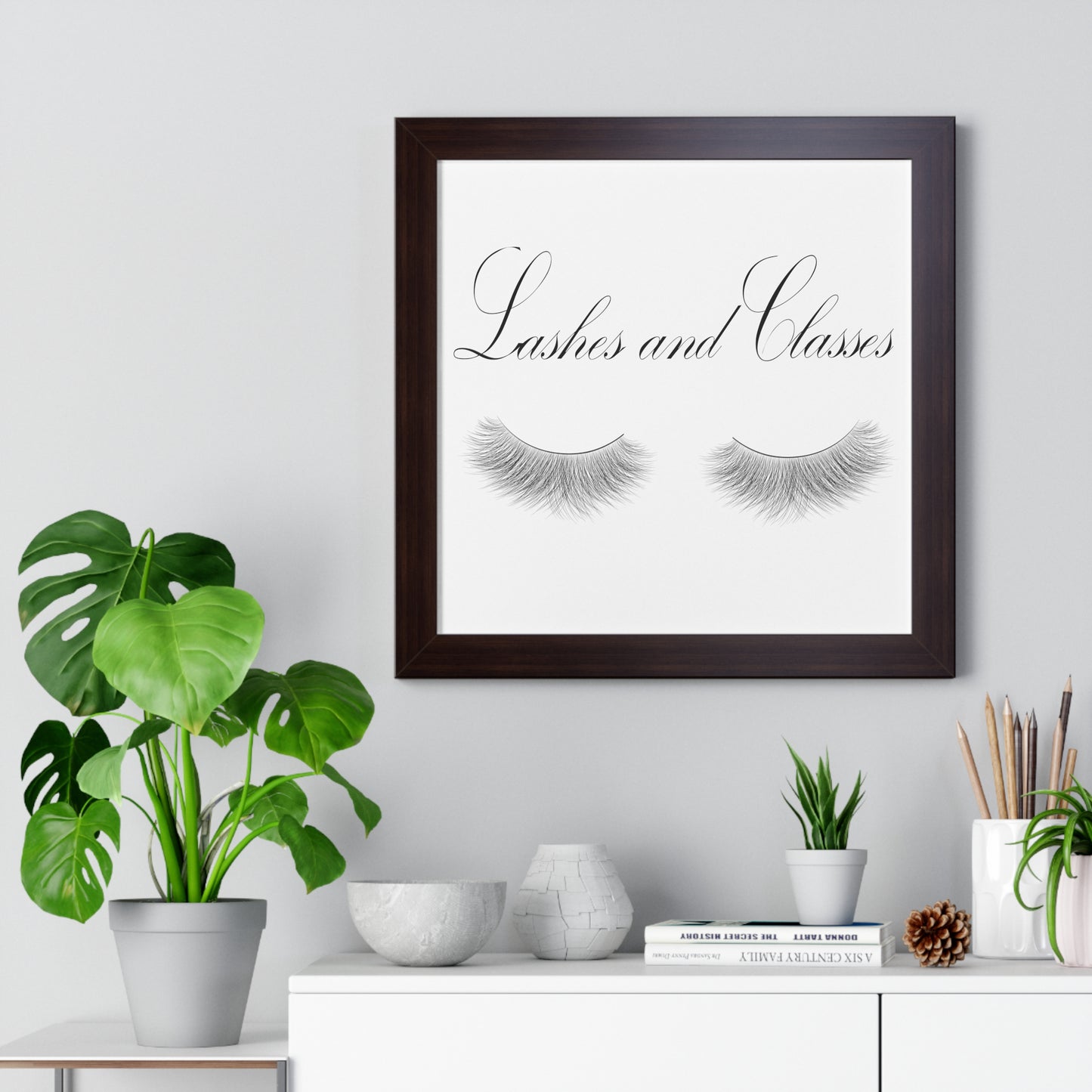 Lashes & Classes Framed Vertical Poster