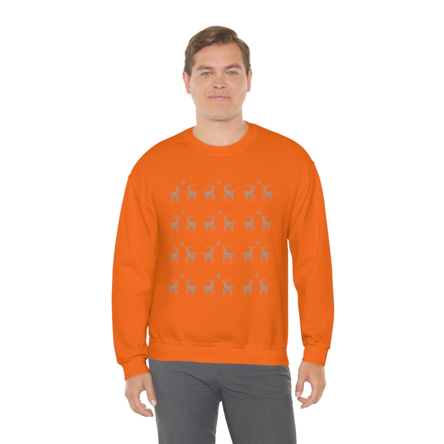 Golden Stag Pattern Unisex Heavy Blend™ Crewneck Sweatshirt