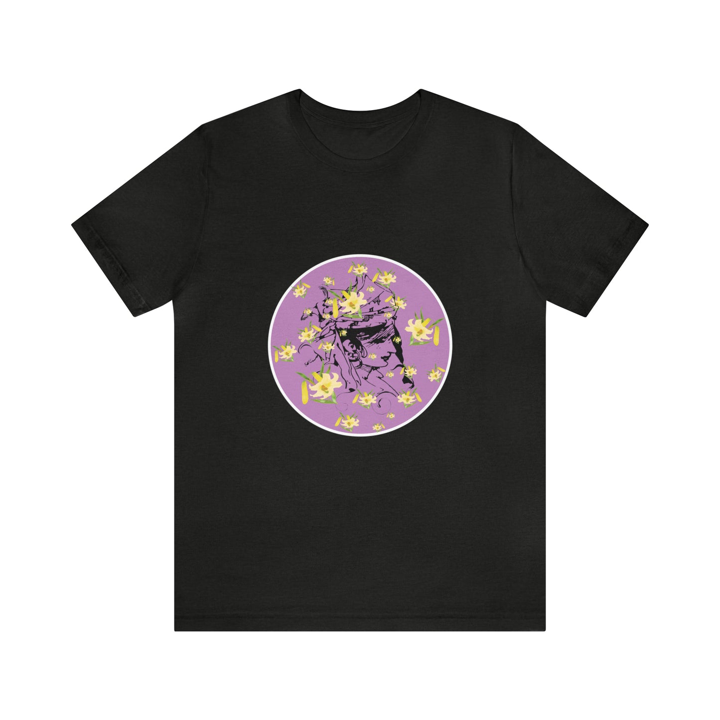 Purple Daffodil Woman Art Unisex Jersey Short Sleeve Tee