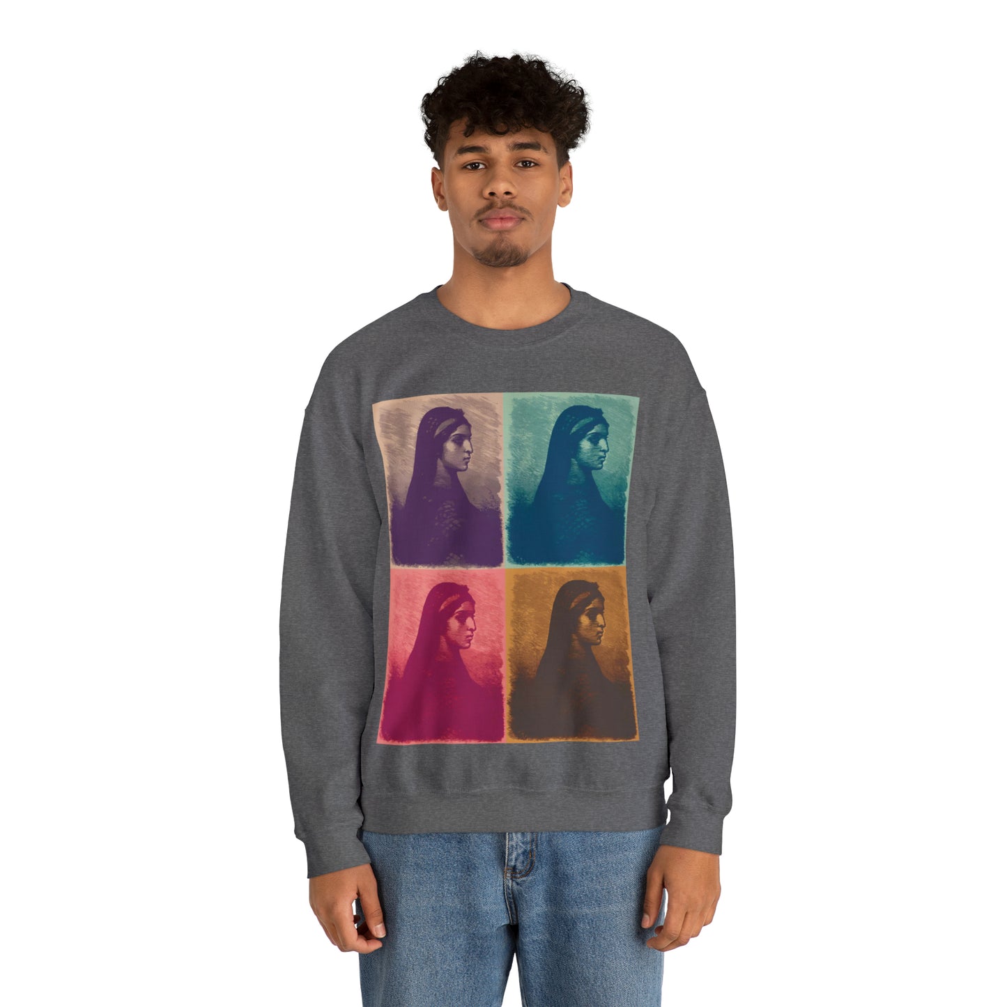 Koptic Woman Art Unisex Heavy Blend Crewneck Sweatshirt