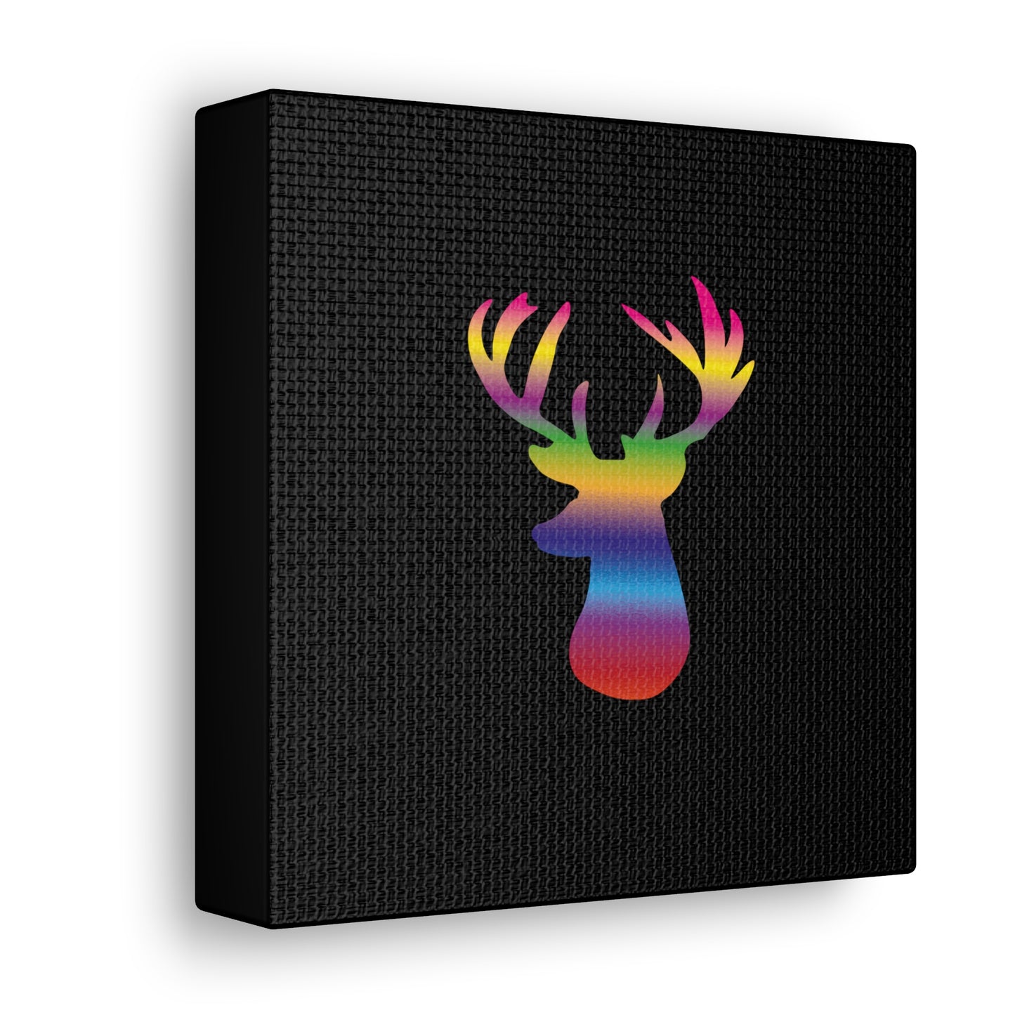 Rainbow Stag Head Canvas Gallery Wraps