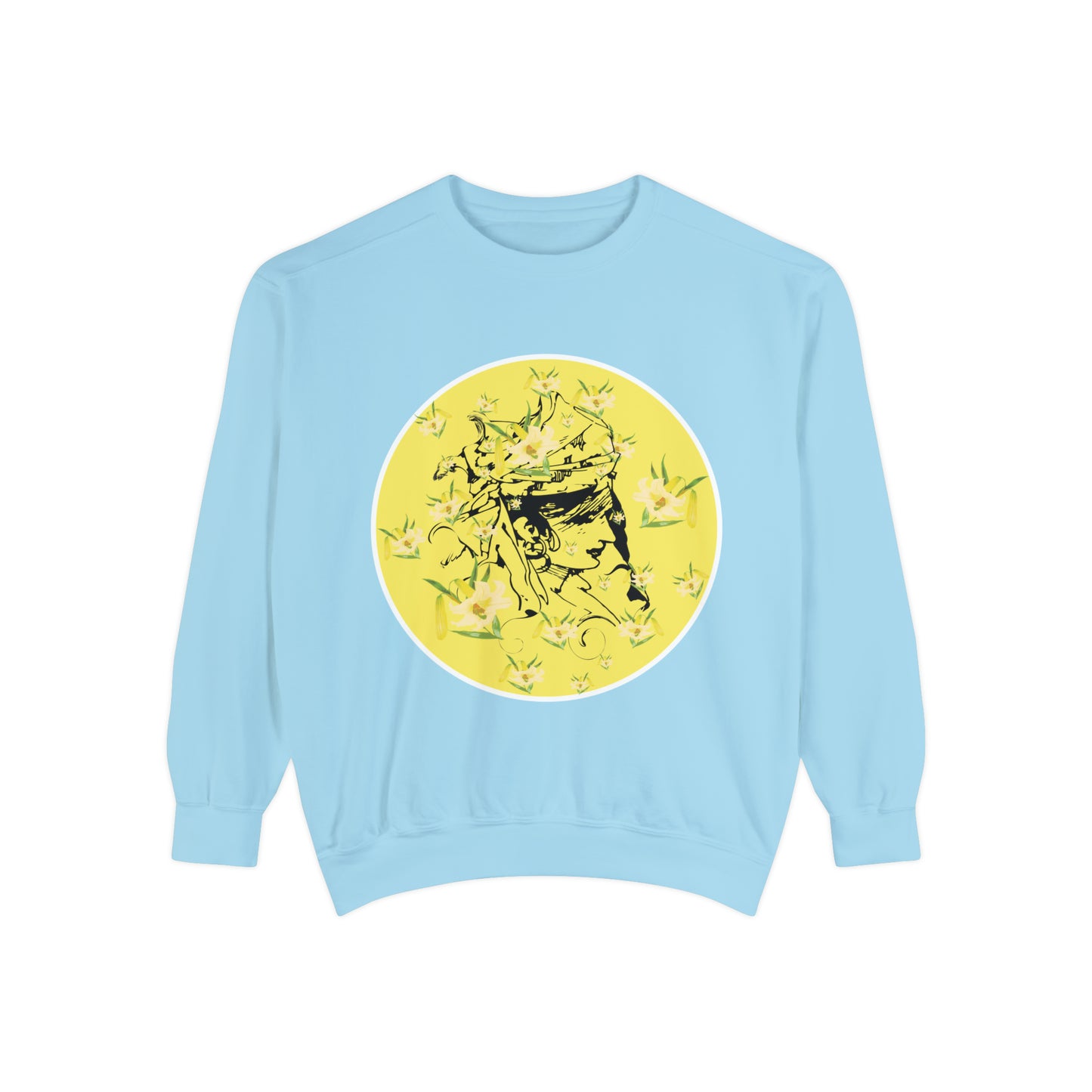 Daffodil Woman Art Unisex Garment-Dyed Sweatshirt