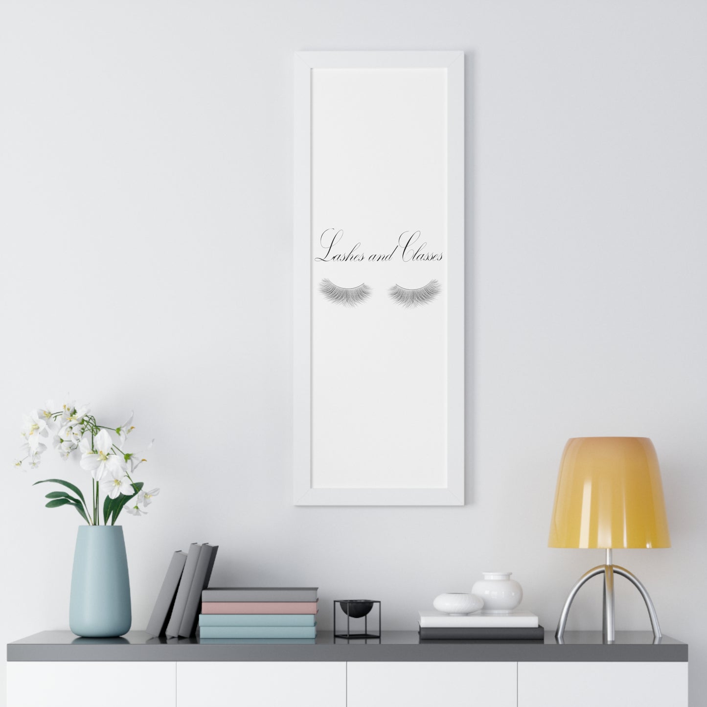 Lashes & Classes Framed Vertical Poster