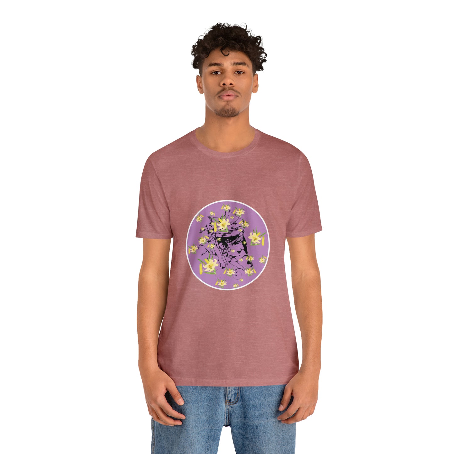 Purple Daffodil Woman Art Unisex Jersey Short Sleeve Tee