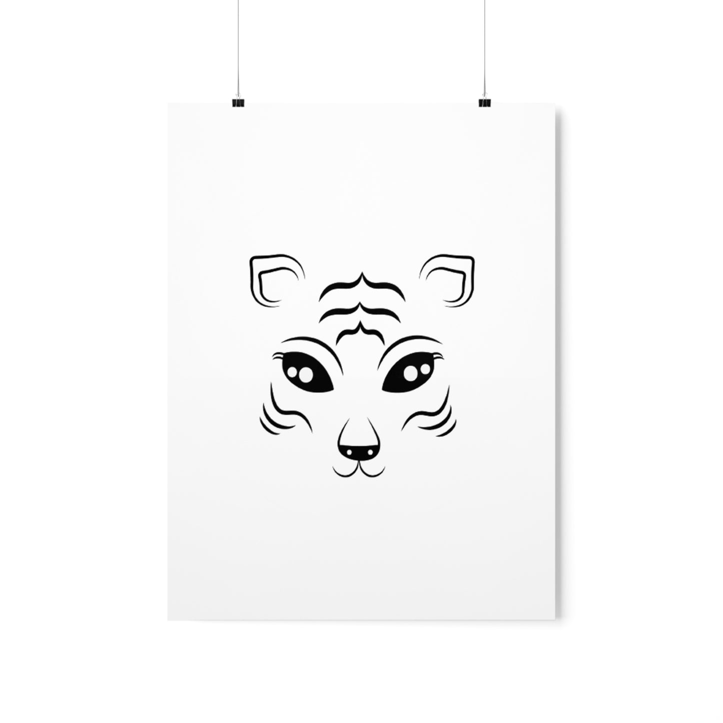 Tiger Face Art Premium Matte Vertical Posters