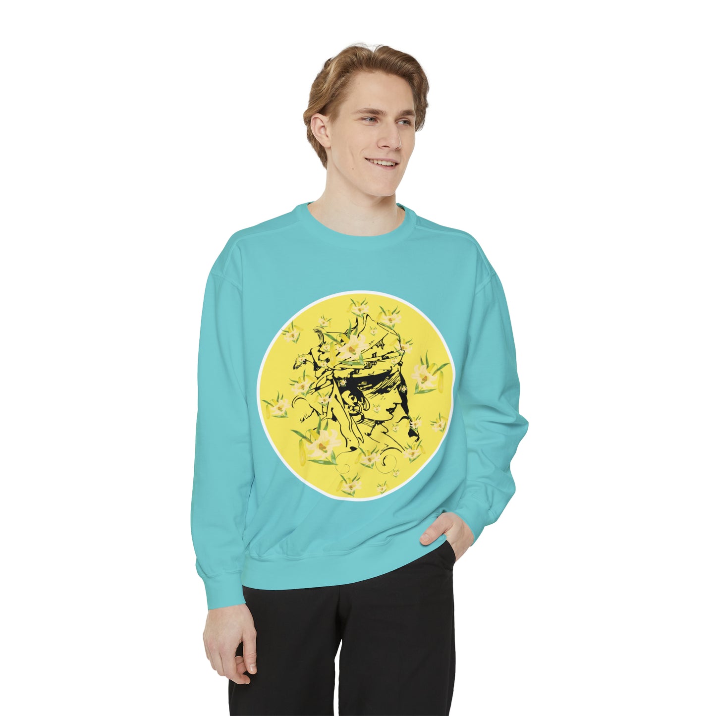 Daffodil Woman Art Unisex Garment-Dyed Sweatshirt