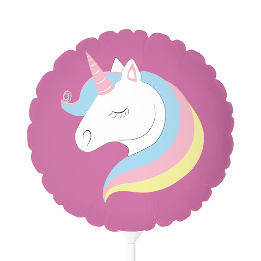 Unicorn Pink Balloon (Round and Heart-shaped), 11"