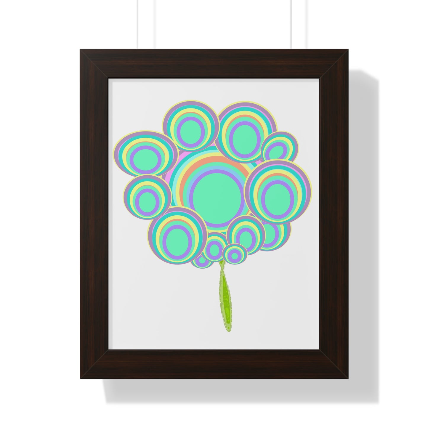 Circle Tree Art Illustration Framed Vertical Poster