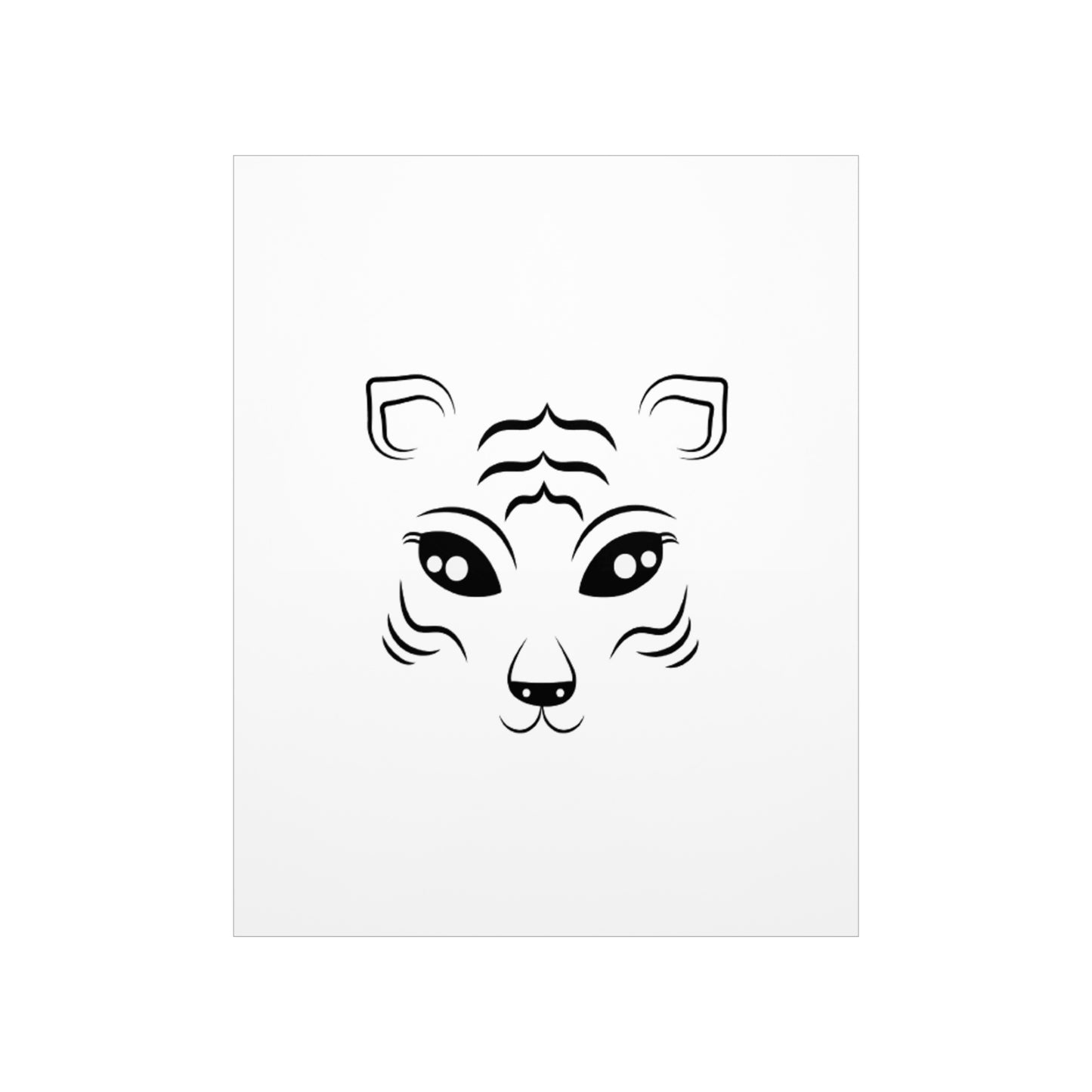 Tiger Face Art Premium Matte Vertical Posters