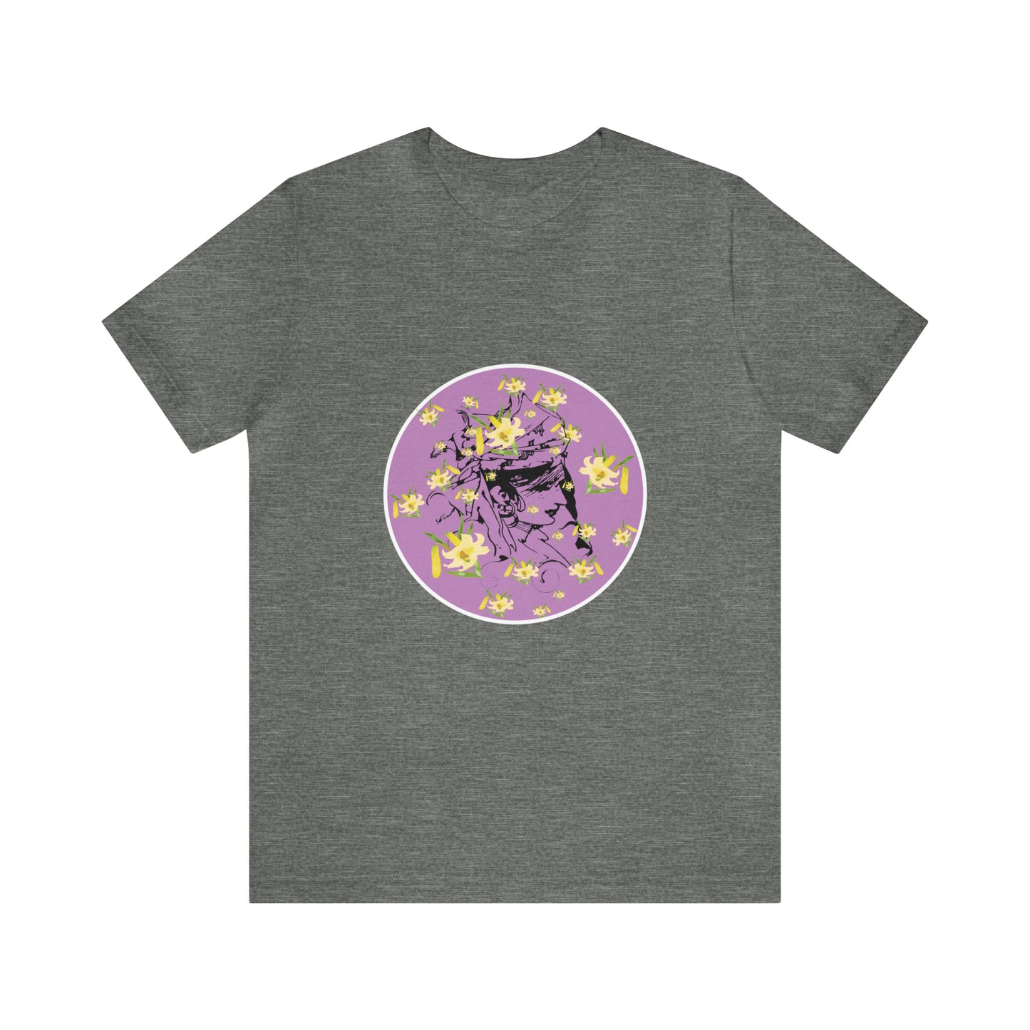 Purple Daffodil Woman Art Unisex Jersey Short Sleeve Tee