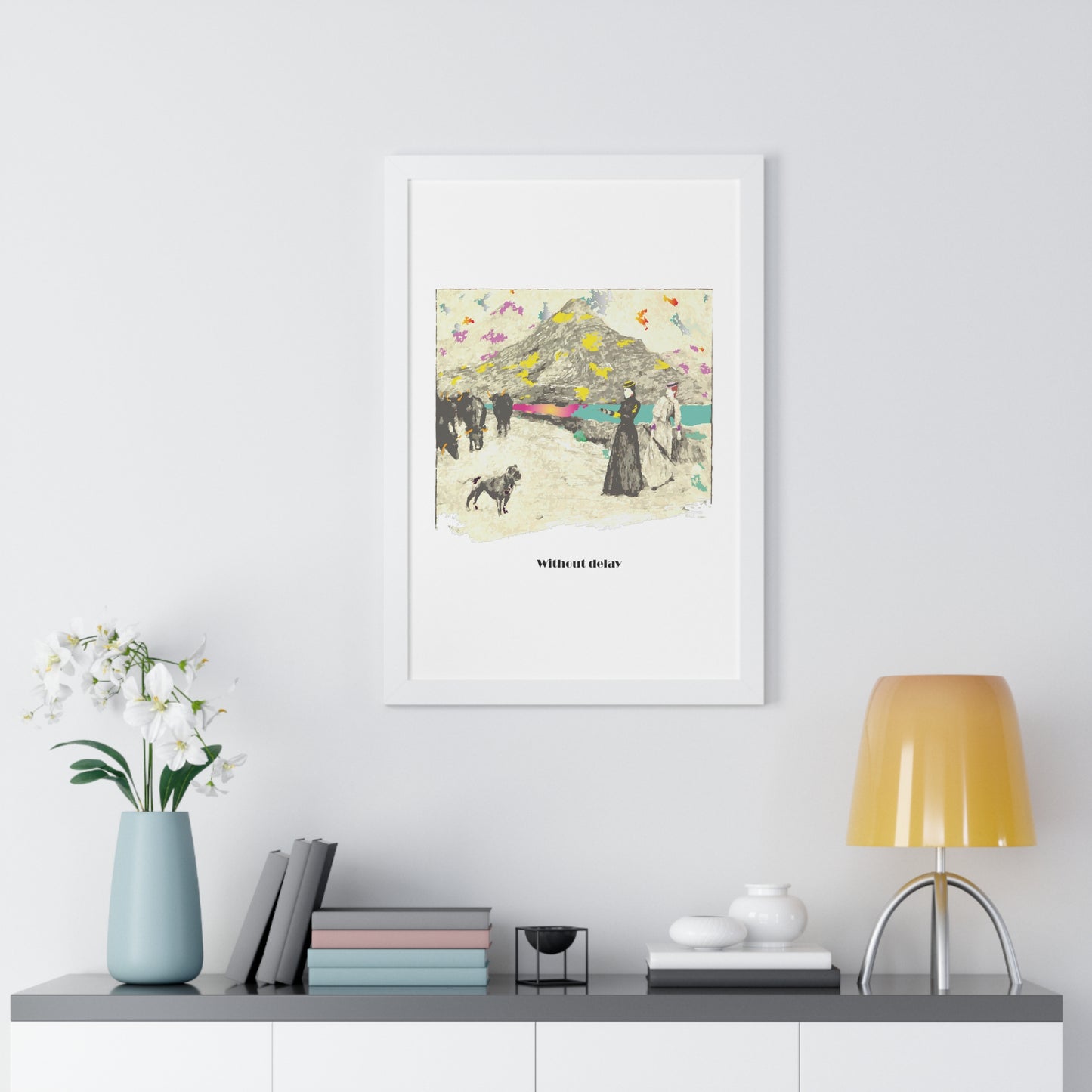 Without Delay Art Framed Vertical Poster