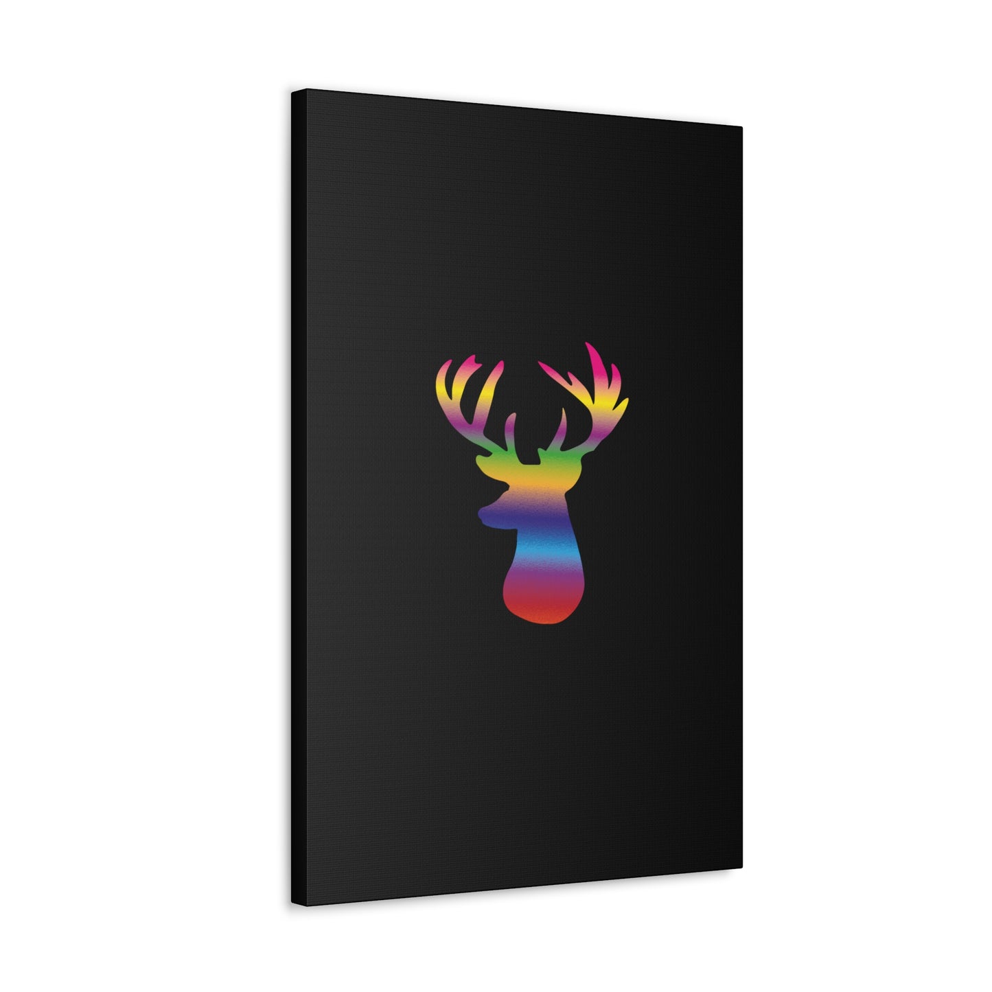 Rainbow Stag Head Canvas Gallery Wraps