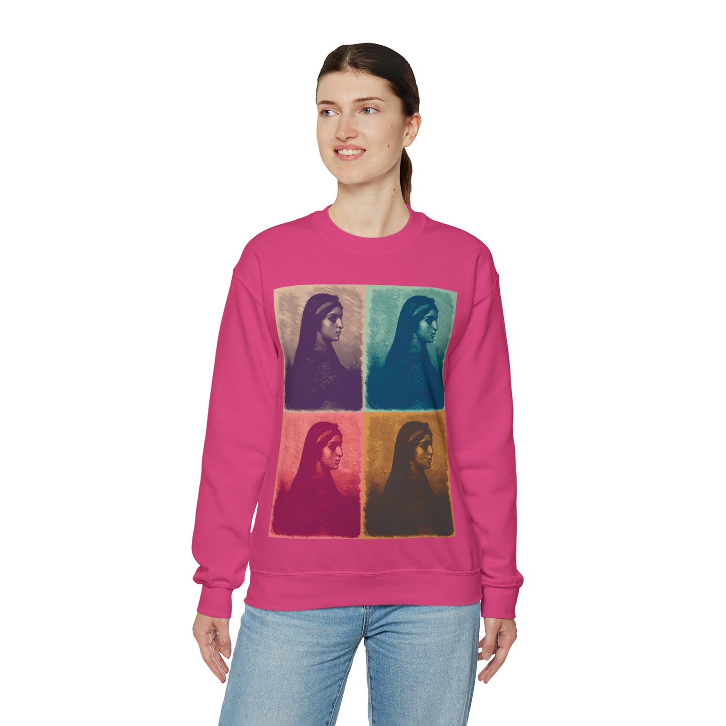 Koptic Woman Art Unisex Heavy Blend Crewneck Sweatshirt