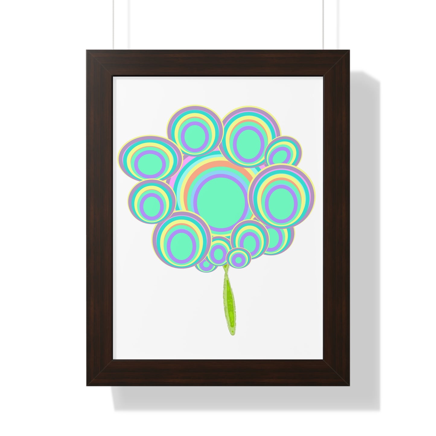 Circle Tree Art Illustration Framed Vertical Poster