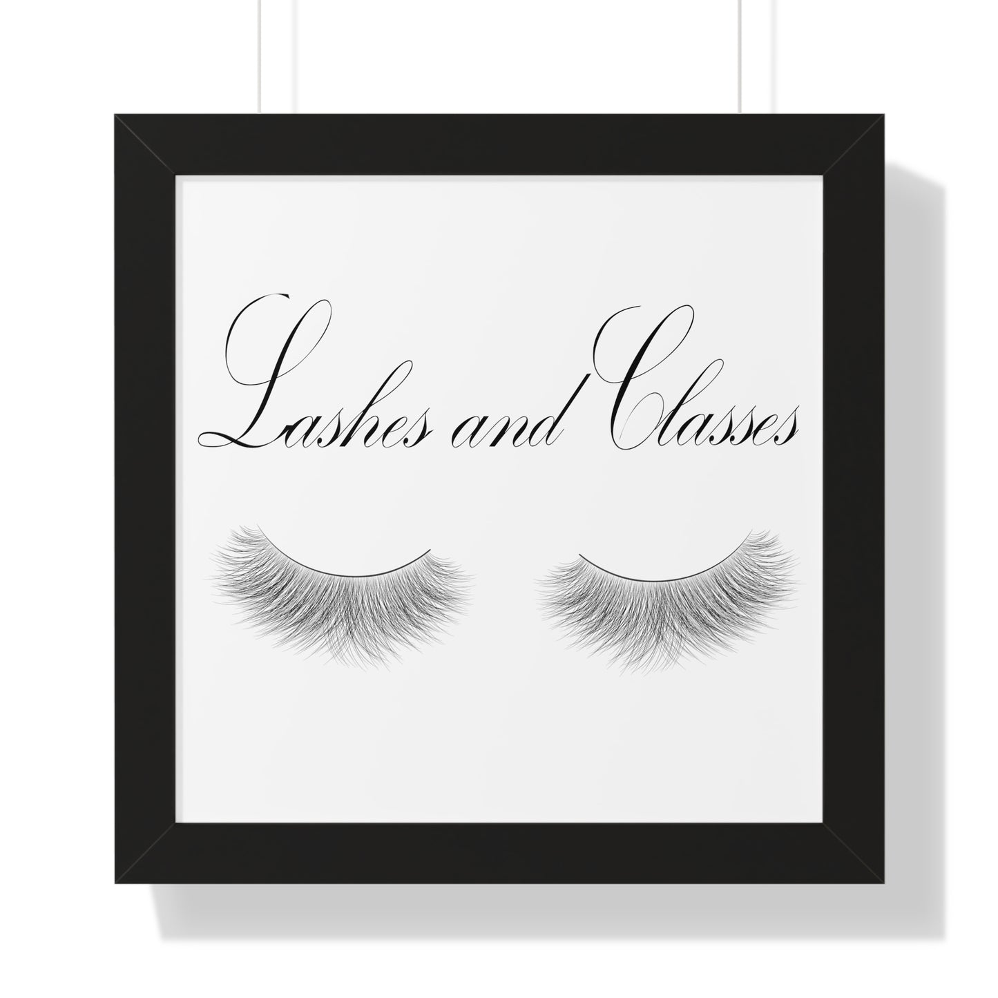 Lashes & Classes Framed Vertical Poster