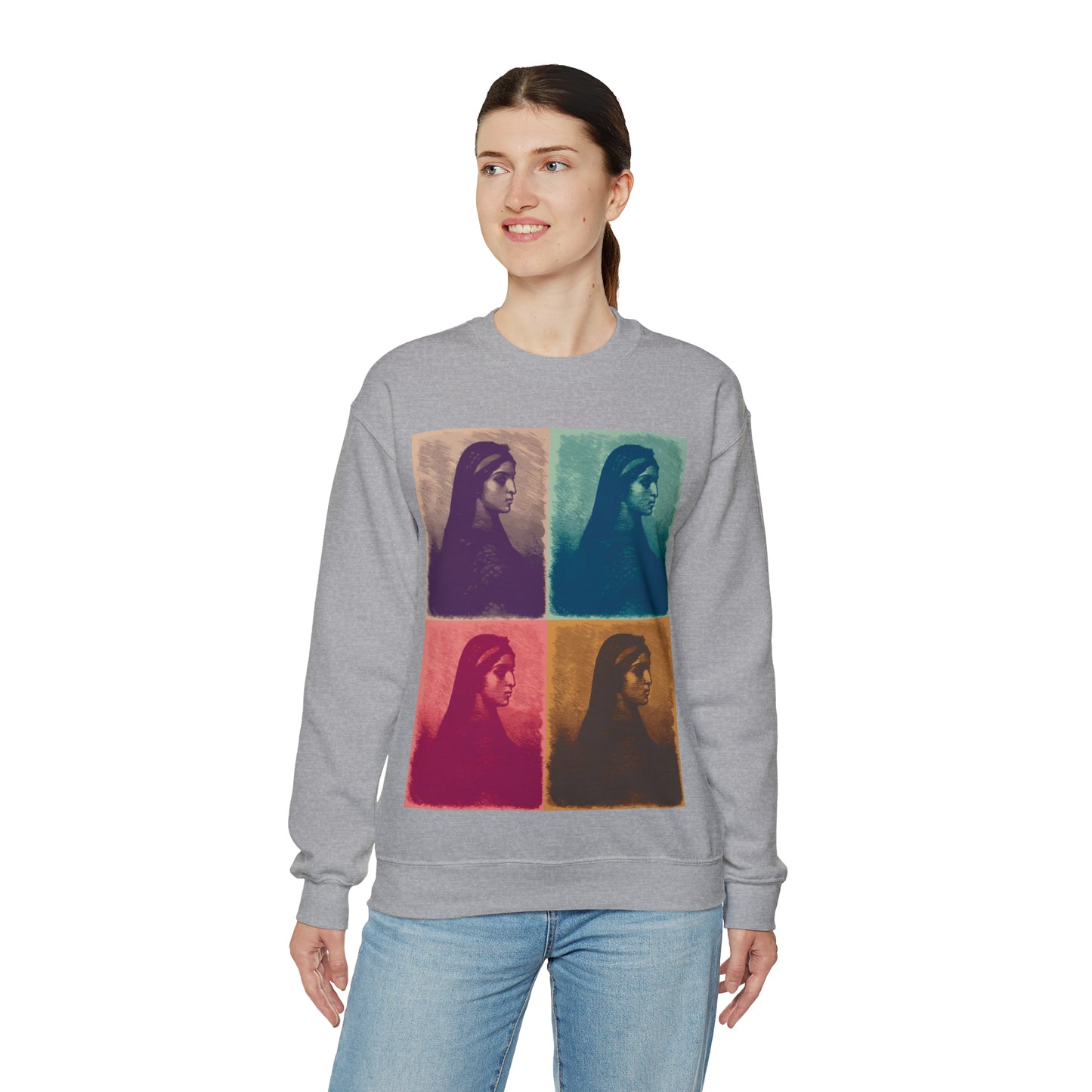 Koptic Woman Art Unisex Heavy Blend Crewneck Sweatshirt