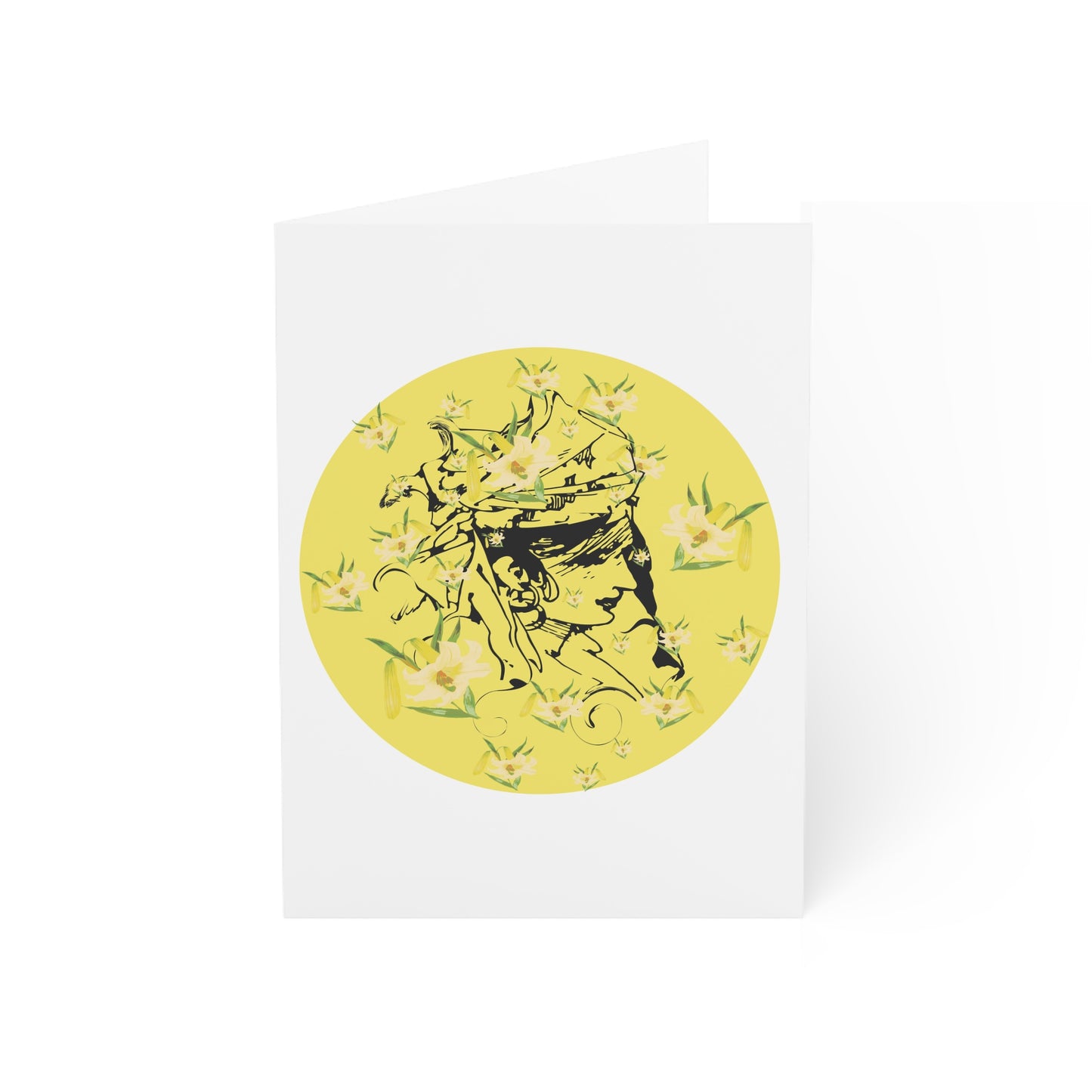 Daffodil Woman Art Greeting Cards (1, 10, 30, and 50pcs)