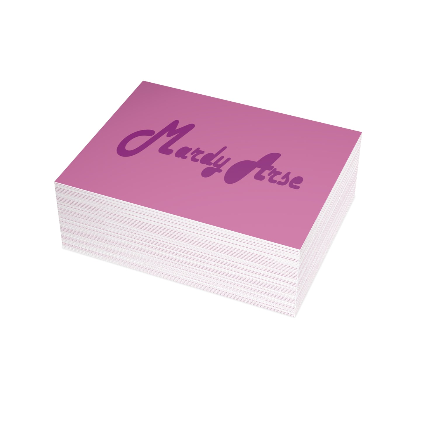 Mardy Arse, Sheffield Dialect Purple Typography Greeting Cards (1, 10, 30, and 50pcs)