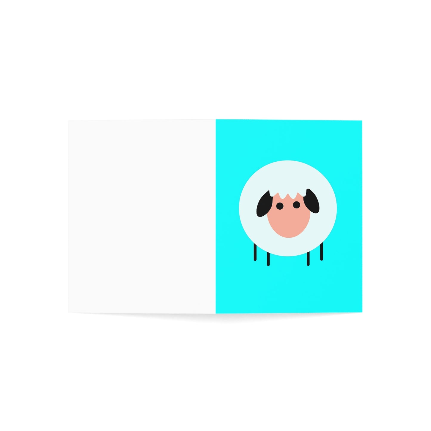 Sheep Blue Background Greeting Cards (1, 10, 30, and 50pcs)