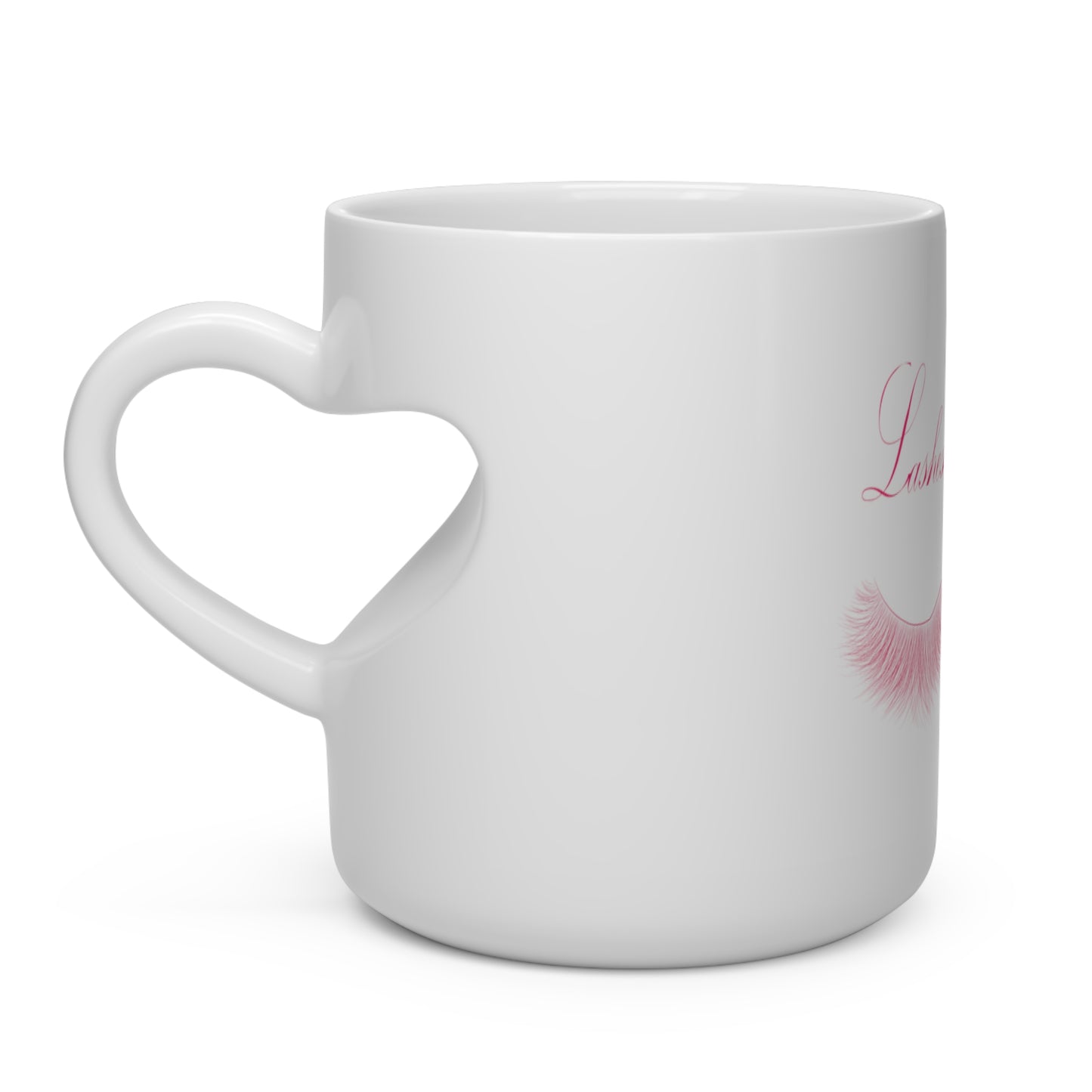 Lashes & Classes Pink Heart Shape Mug