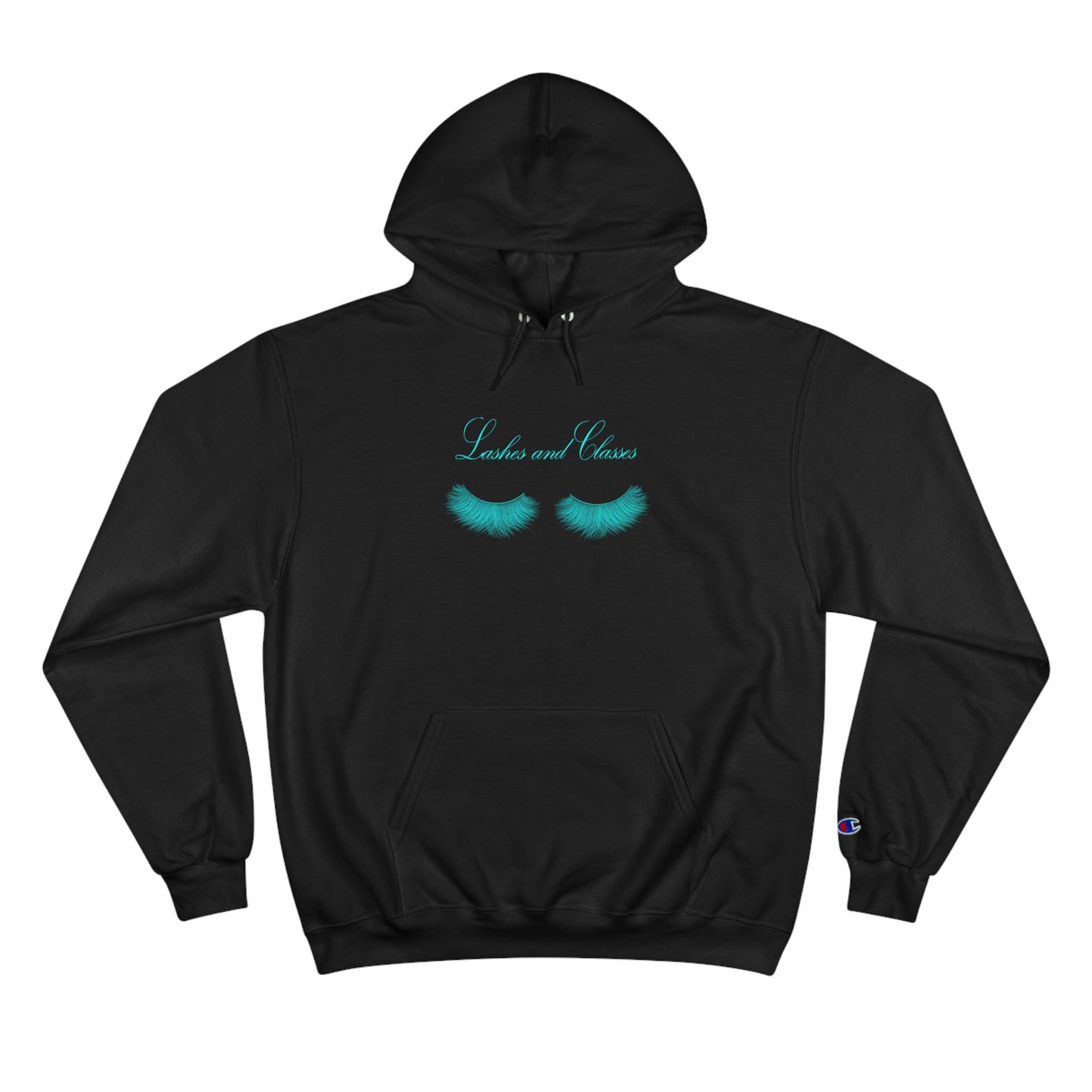 Lashes & Classes Blue Logo Champion Hoodie