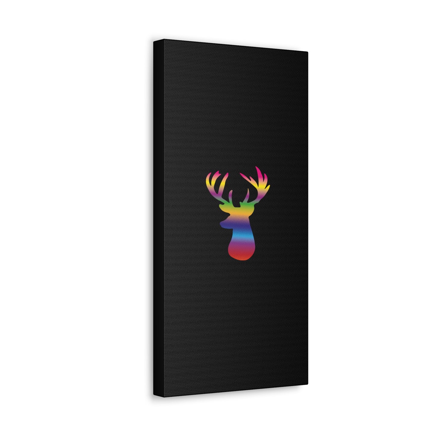 Rainbow Stag Head Canvas Gallery Wraps